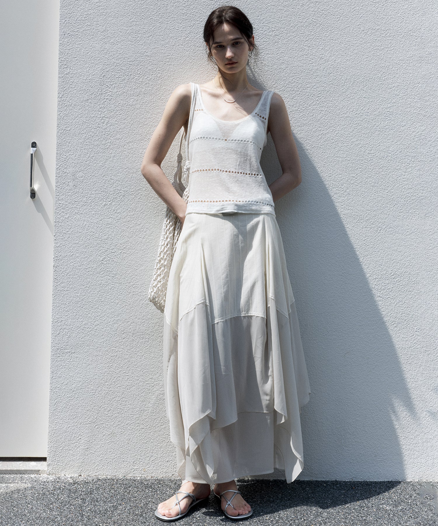 Sheer Knit Sleeveless Blouse – Stylish Summer Layer