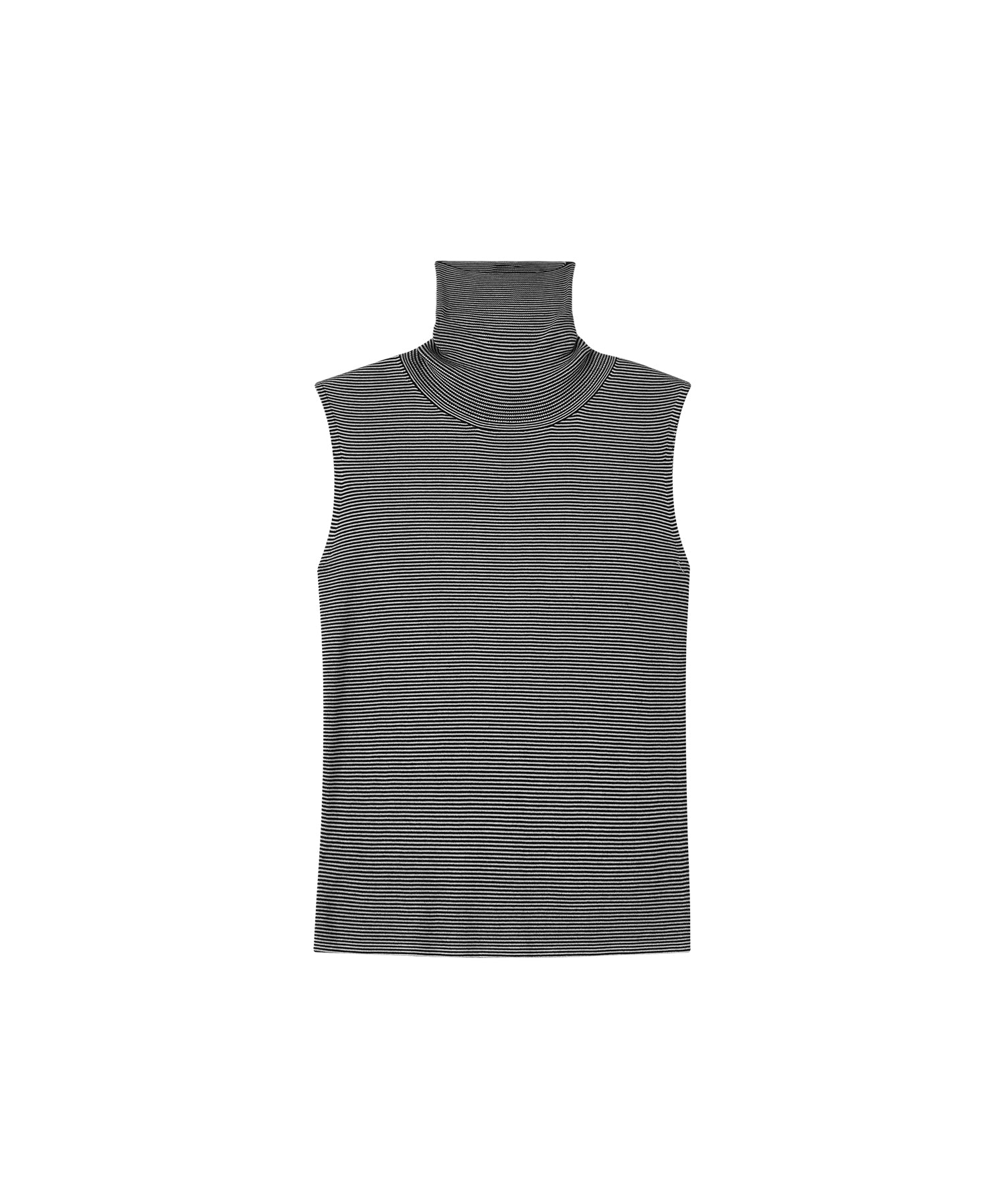 High-Neck Sleeveless Silk-Blend Knit Top