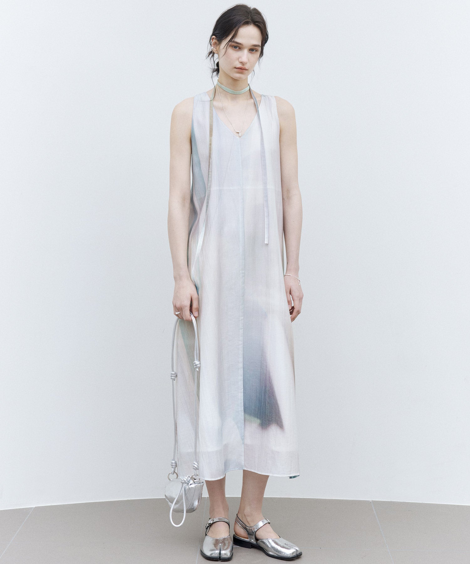 Sleeveless Art Print Dress