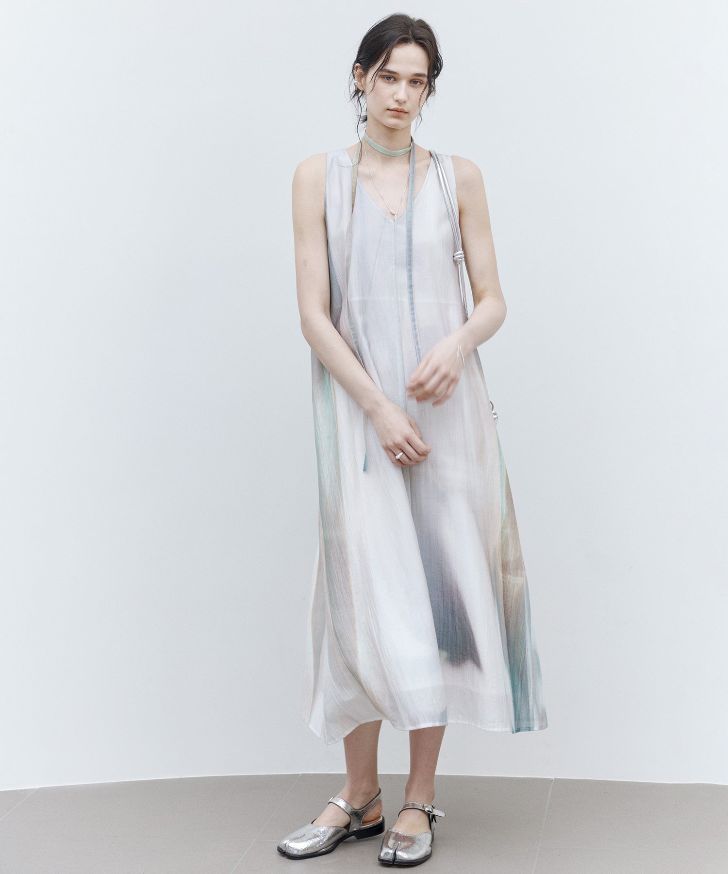 Sleeveless Art Print Dress