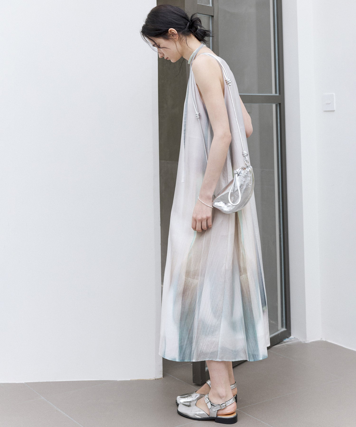 Sleeveless Art Print Dress