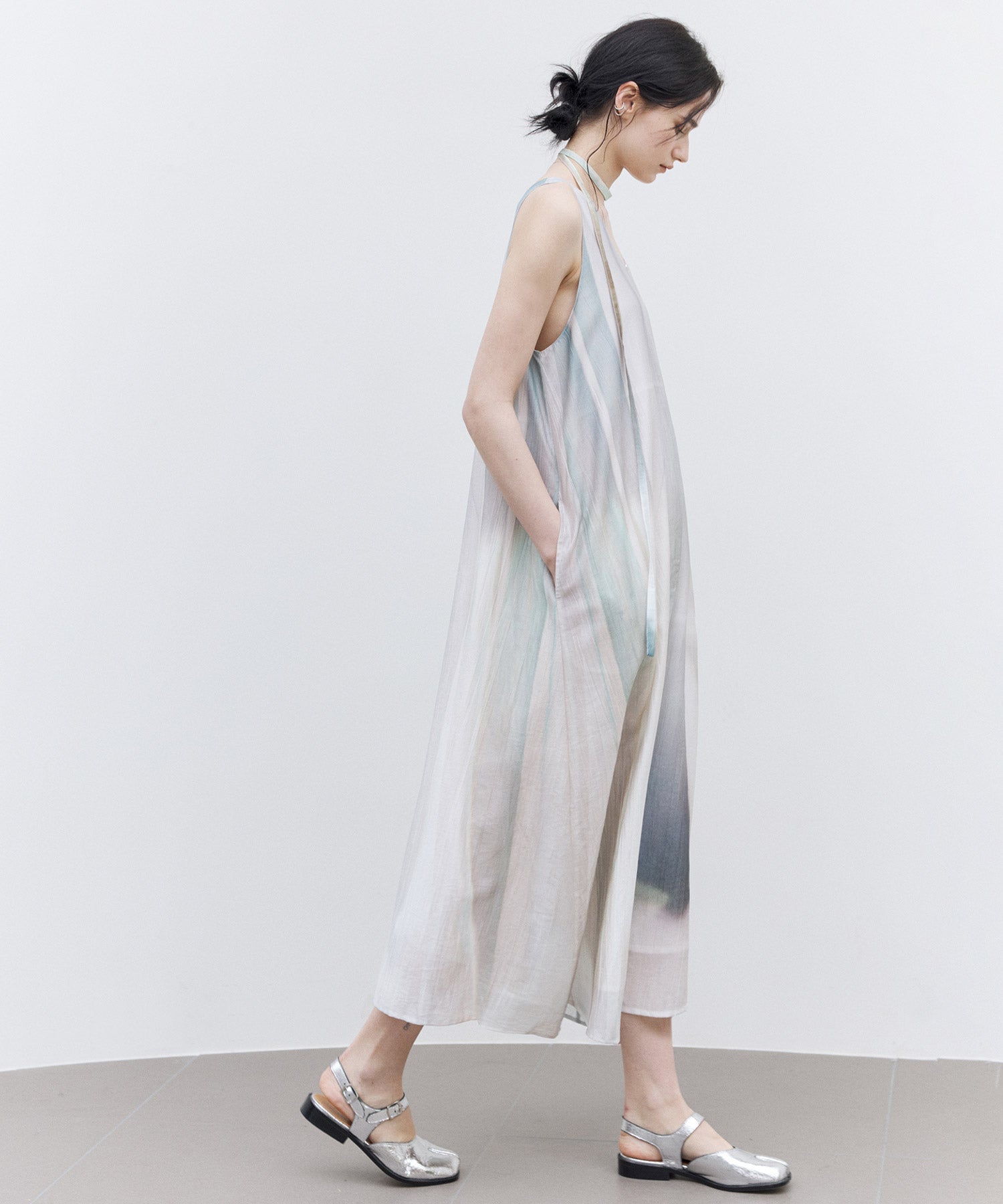 Sleeveless Art Print Dress