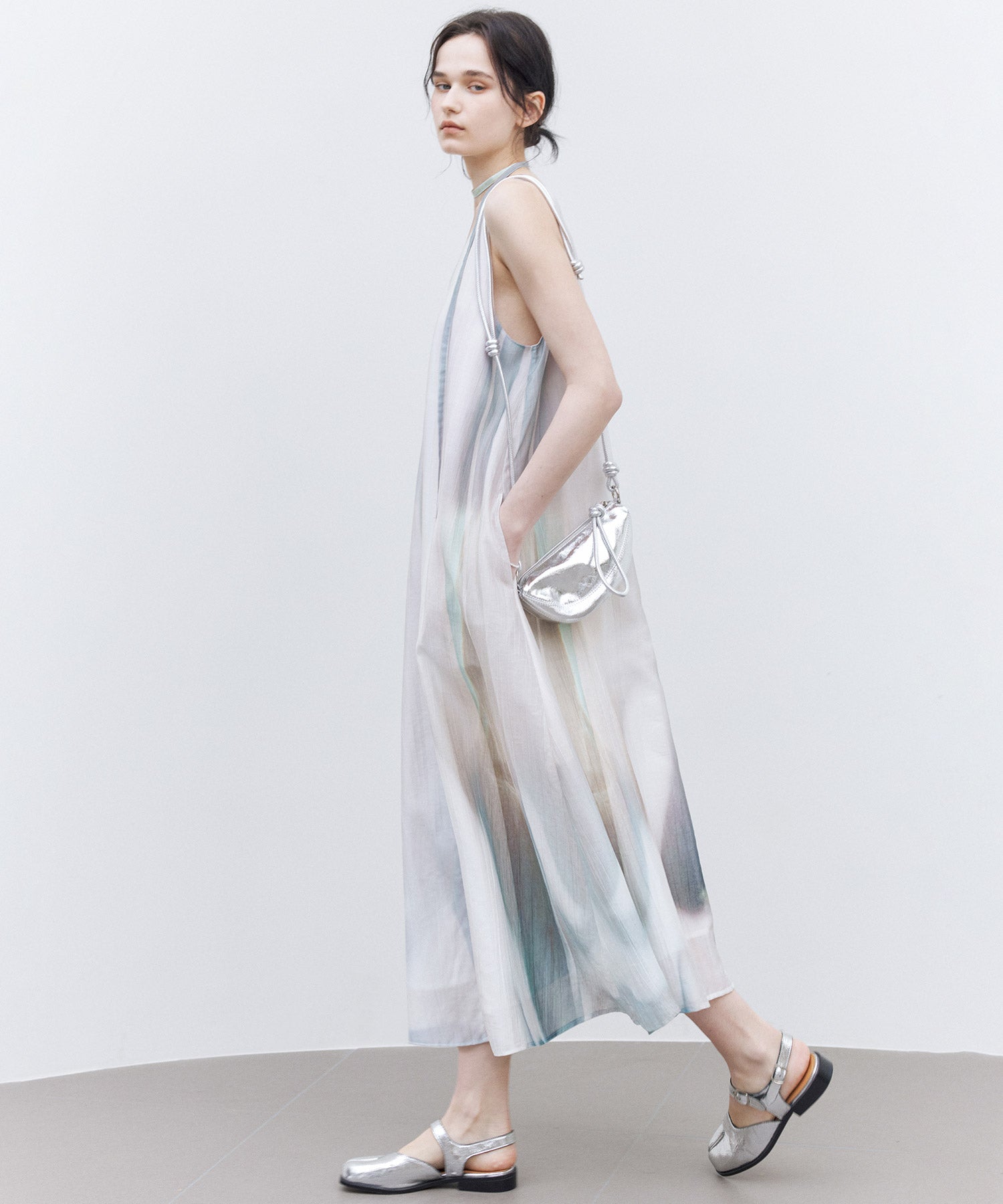 Sleeveless Art Print Dress
