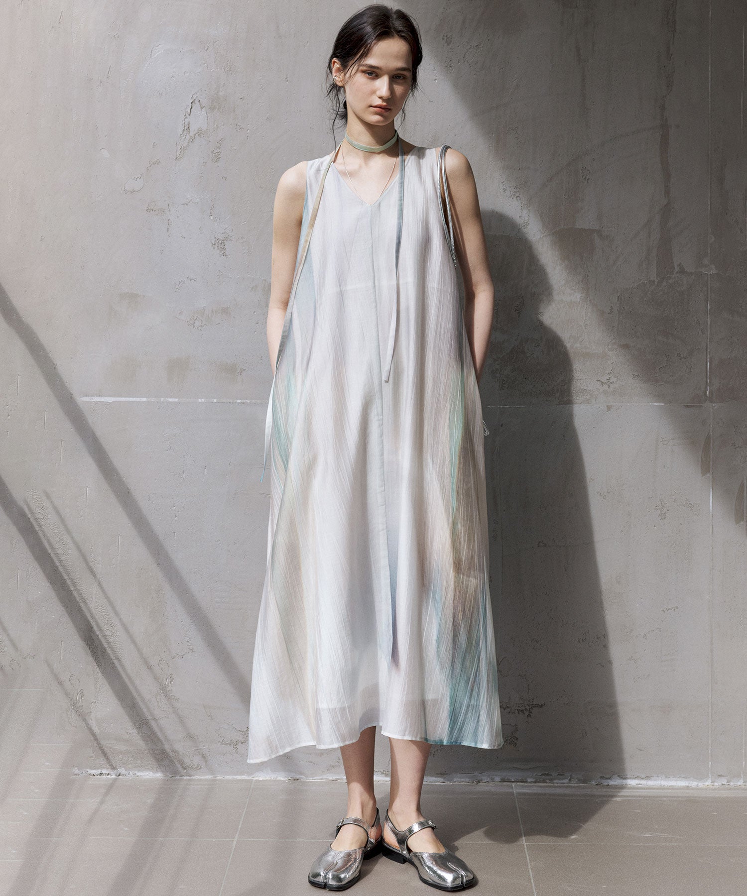 Sleeveless Art Print Dress