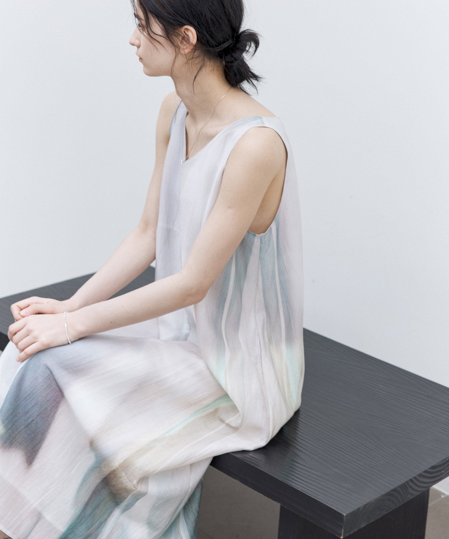 Sleeveless Art Print Dress