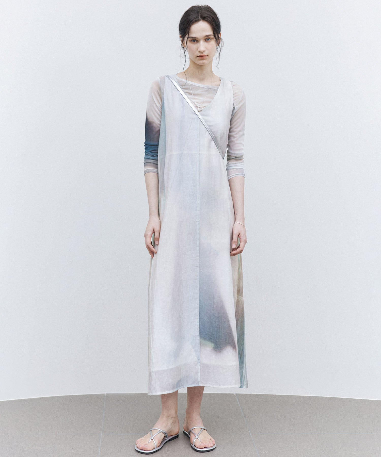 Sleeveless Art Print Dress