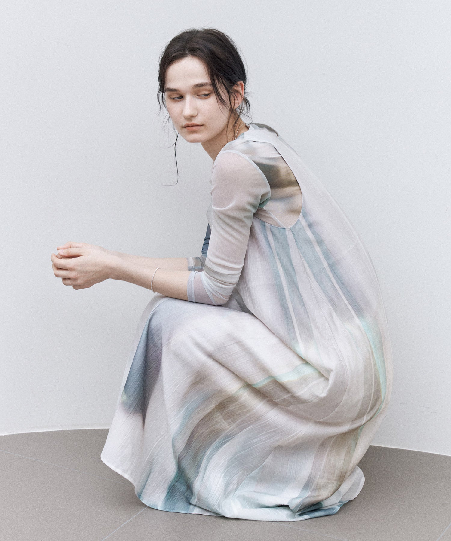 Sleeveless Art Print Dress