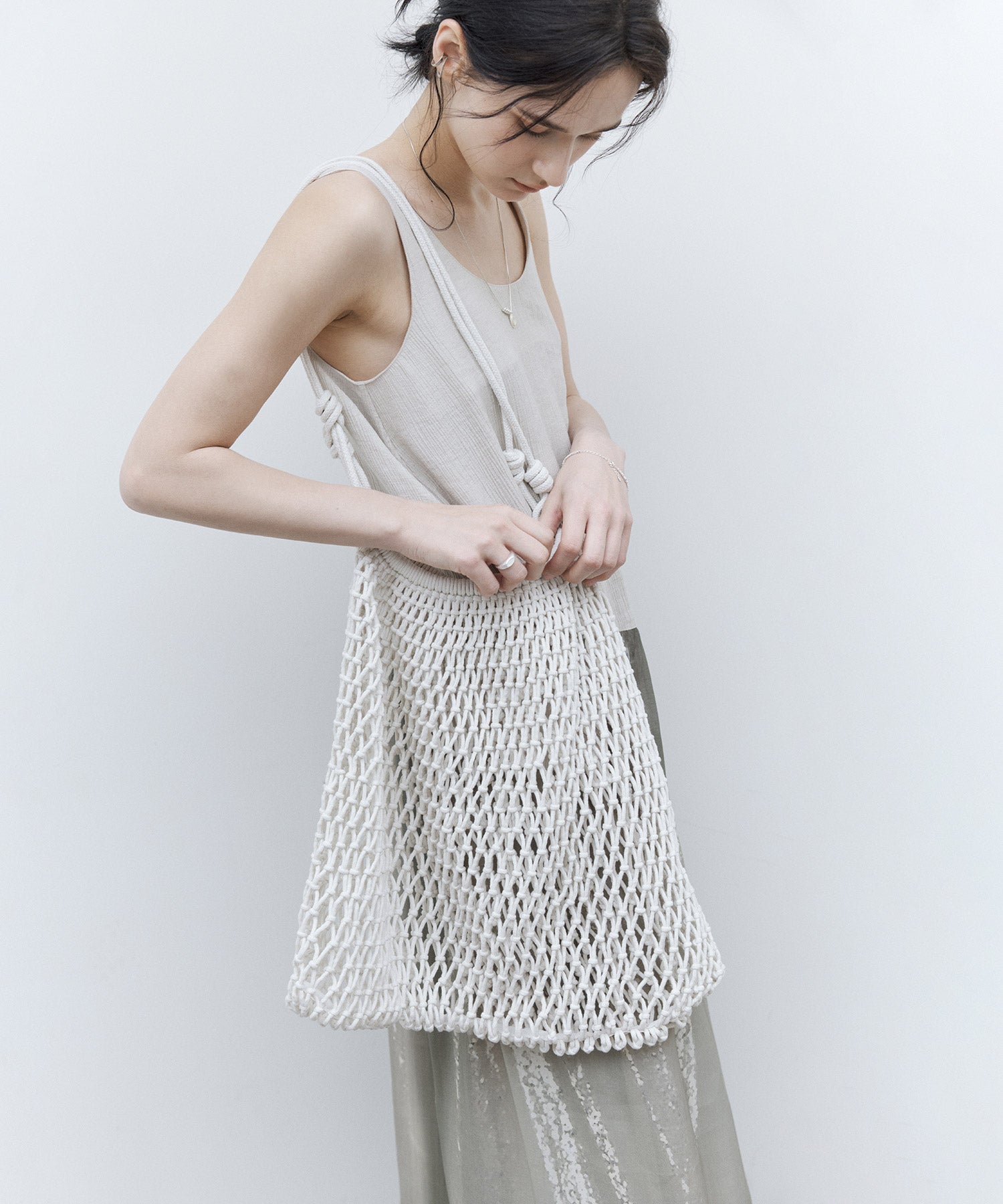 Artistic Light & Shadow Print Sleeveless Dress