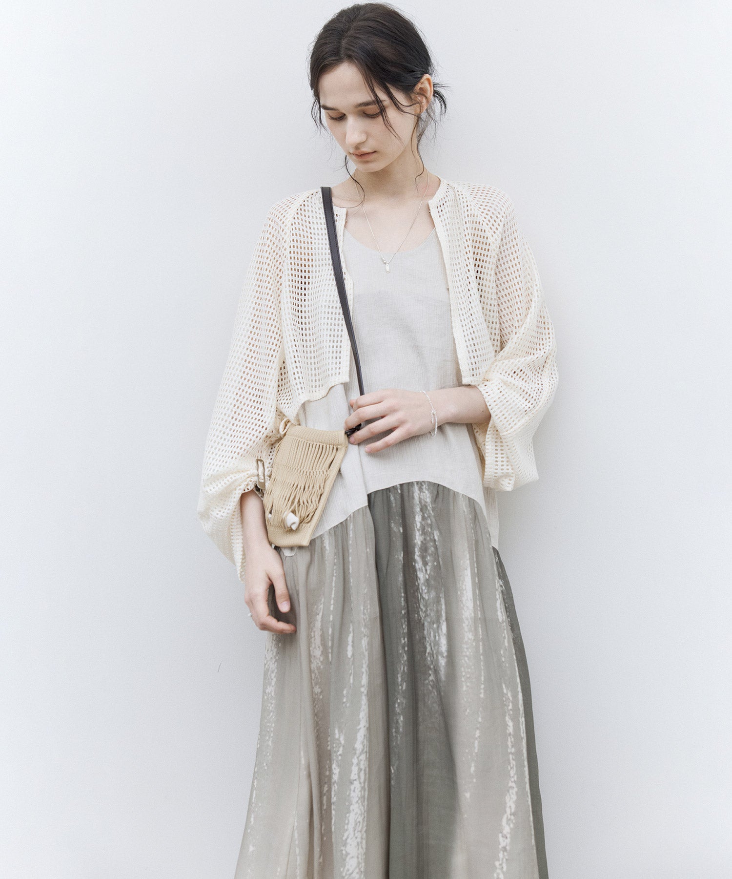 Artistic Light & Shadow Print Sleeveless Dress