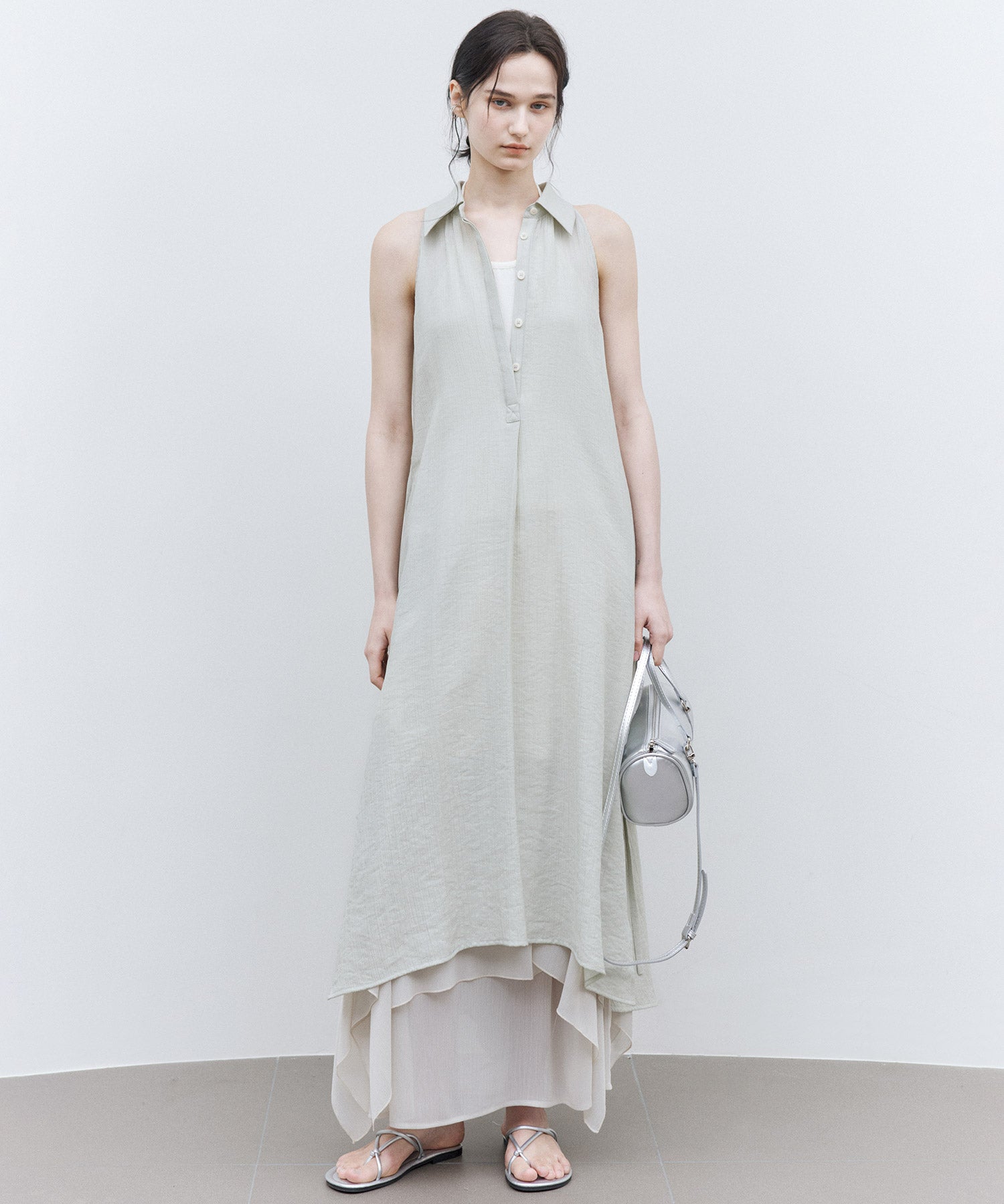 Nuanced Fabric Shirt Dress