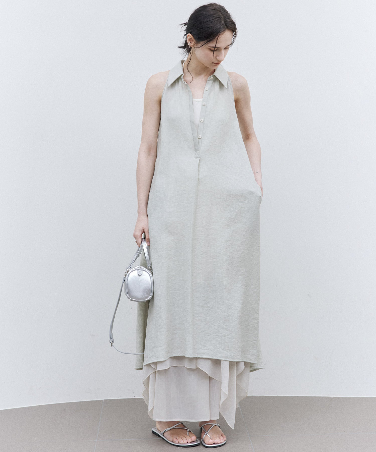 Nuanced Fabric Shirt Dress