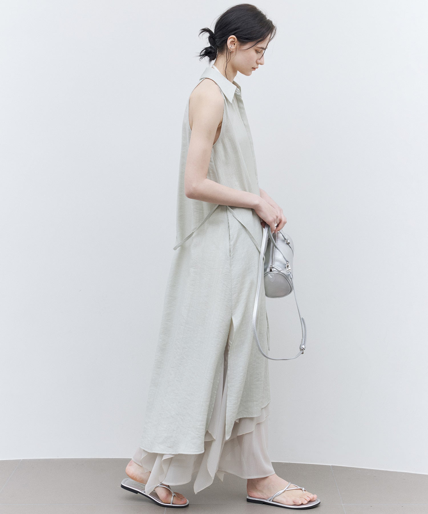 Nuanced Fabric Shirt Dress