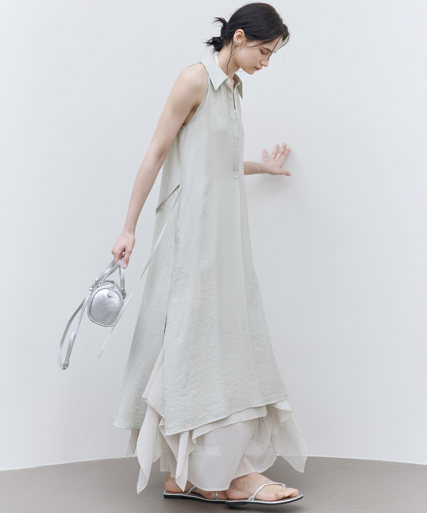Nuanced Fabric Shirt Dress