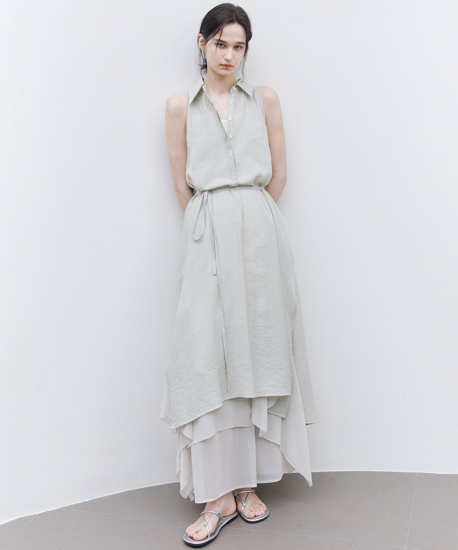Nuanced Fabric Shirt Dress