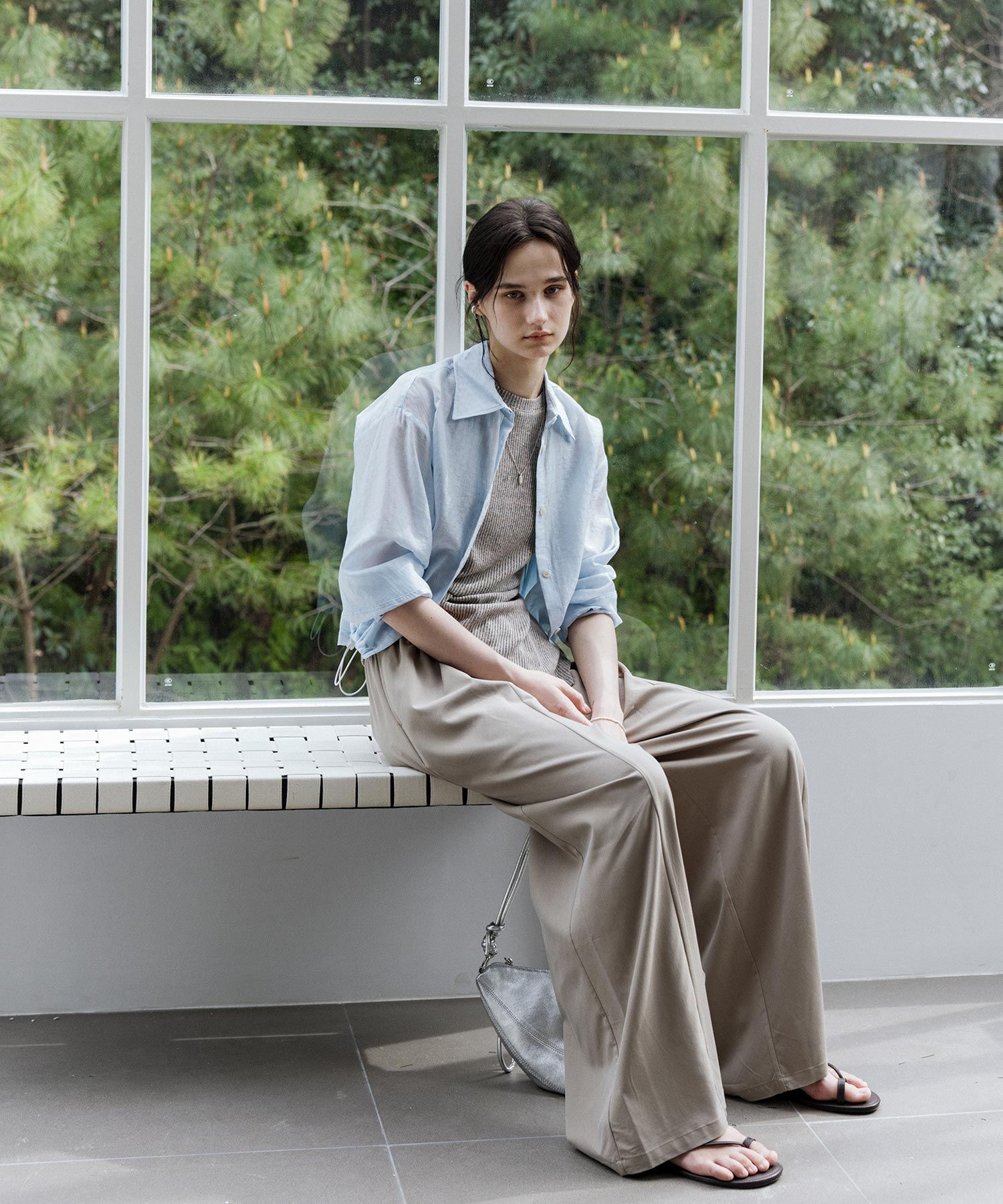 Basic Flowy Wide-Leg Pants