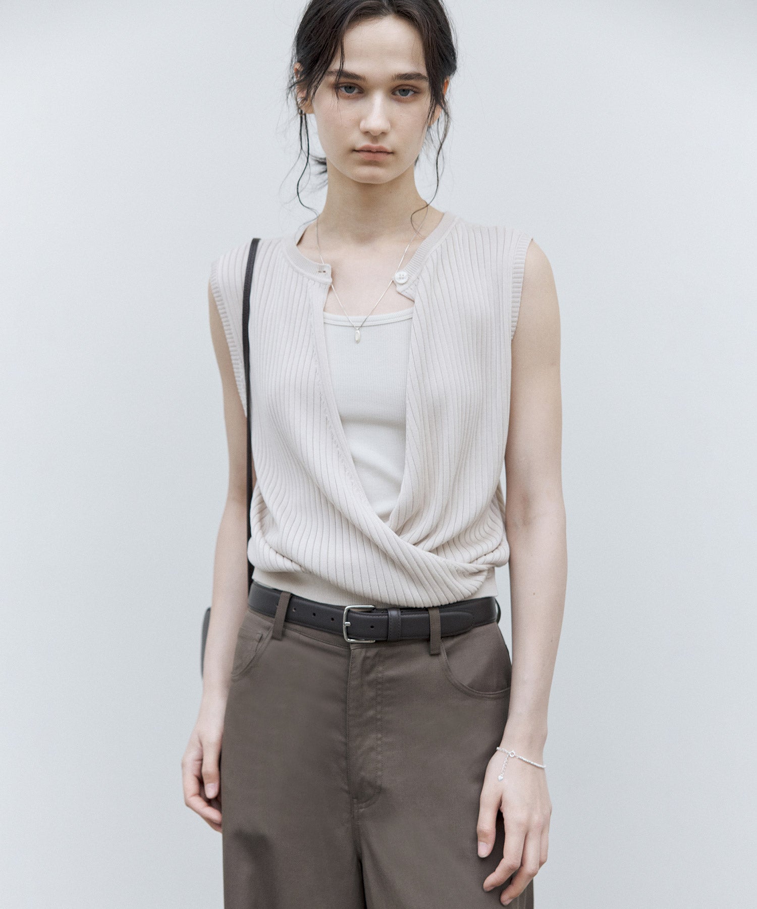 Versatile Knit Tank with Transformable Design