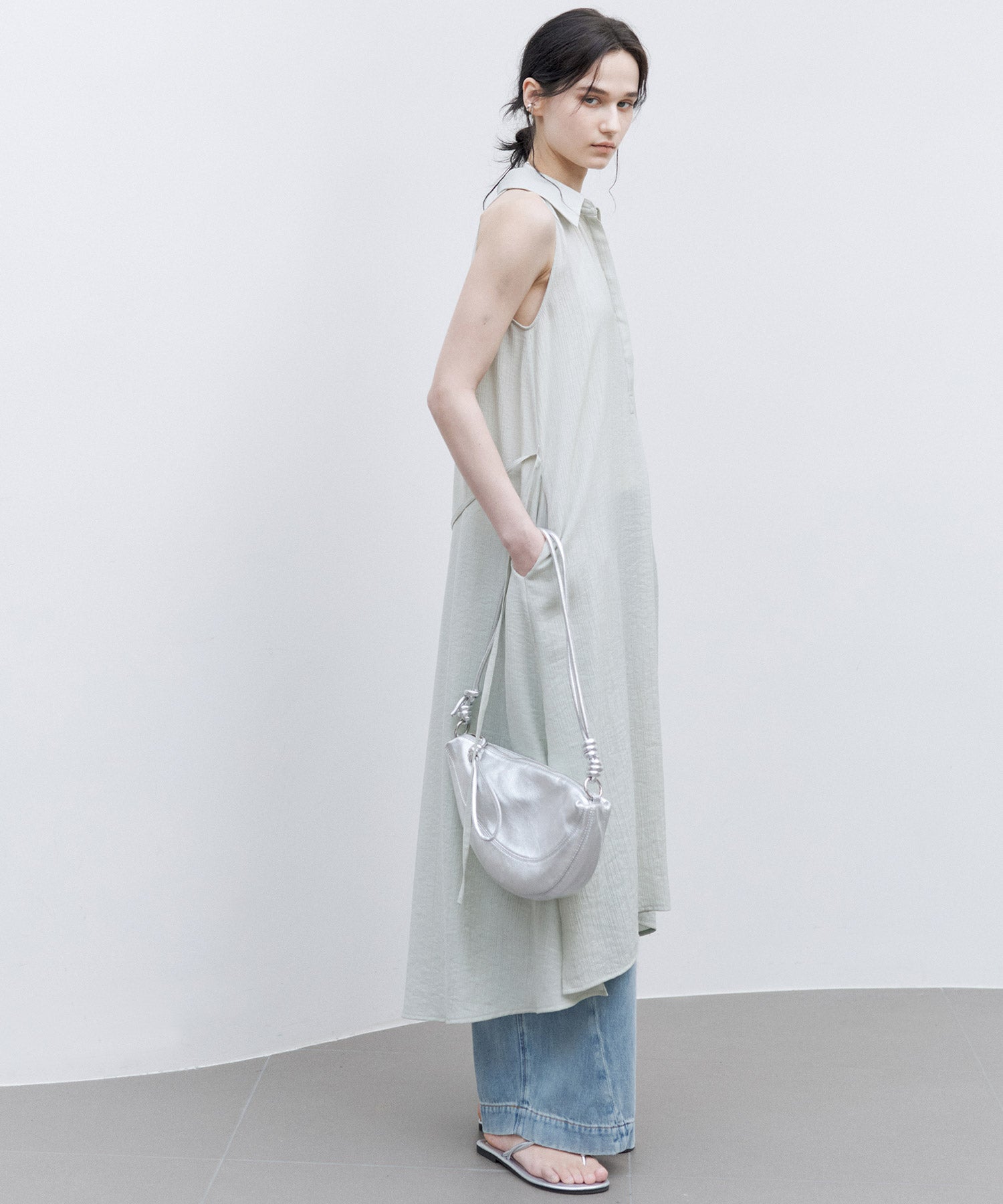 Nuanced Fabric Shirt Dress