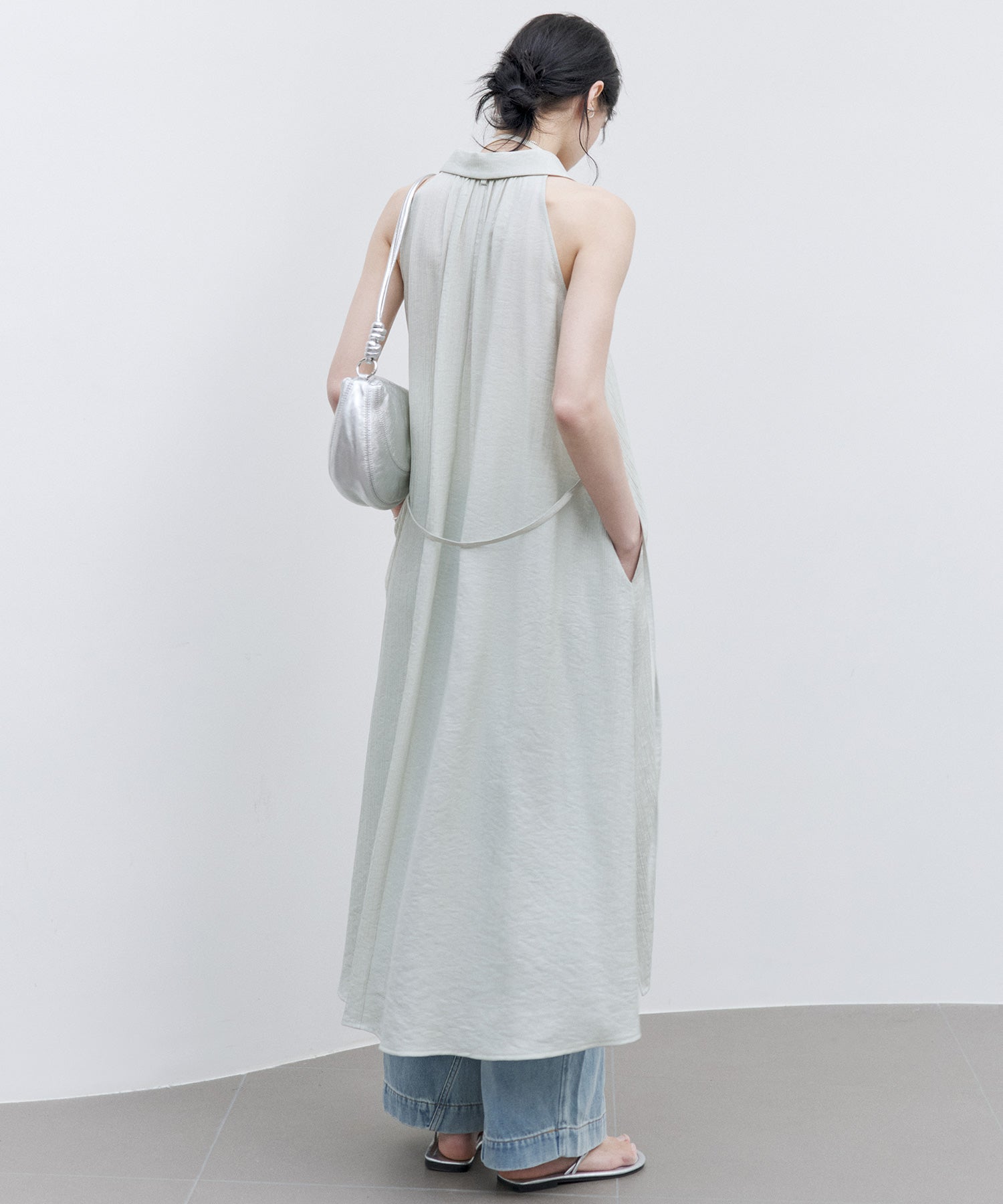 Nuanced Fabric Shirt Dress