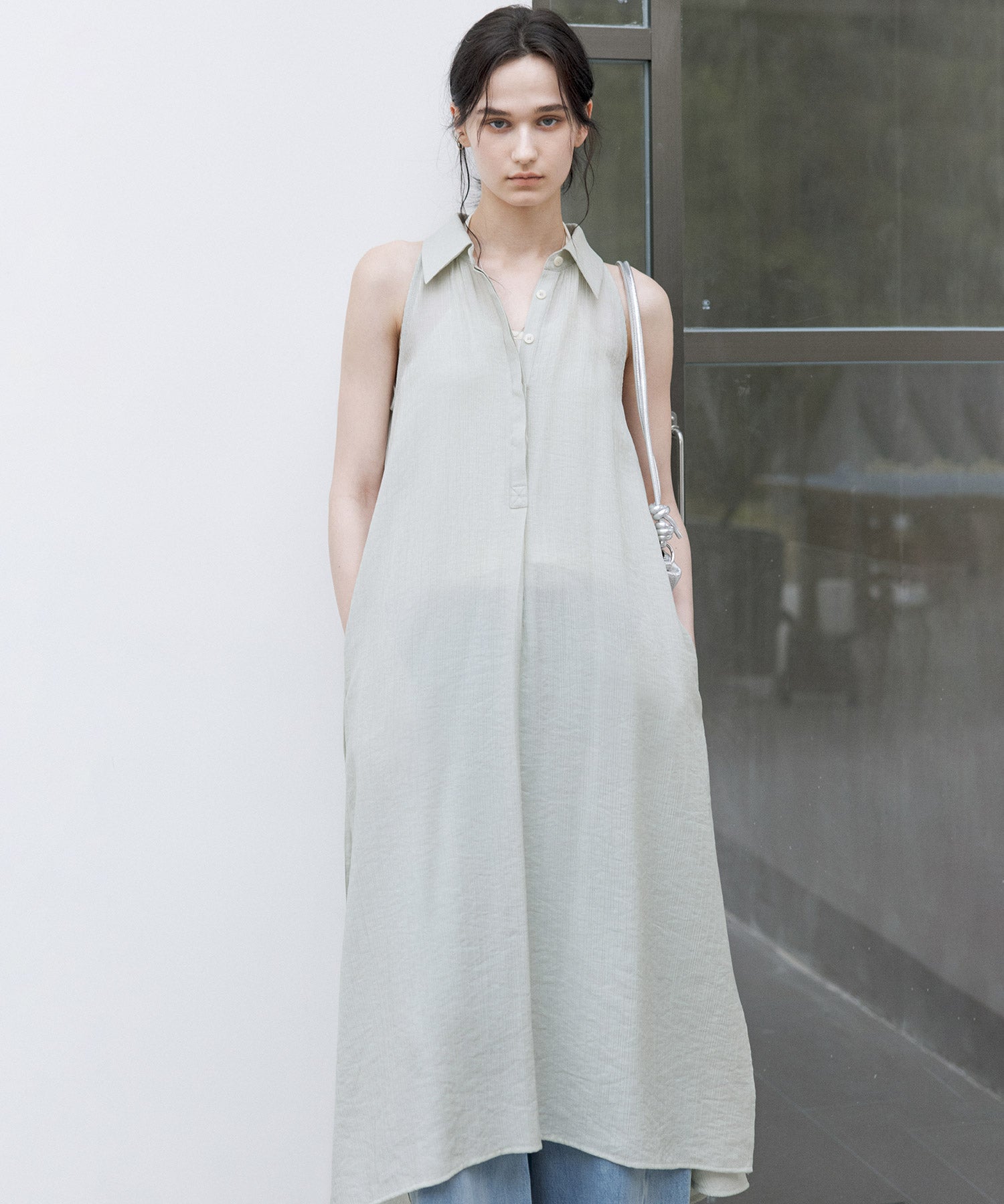 Nuanced Fabric Shirt Dress