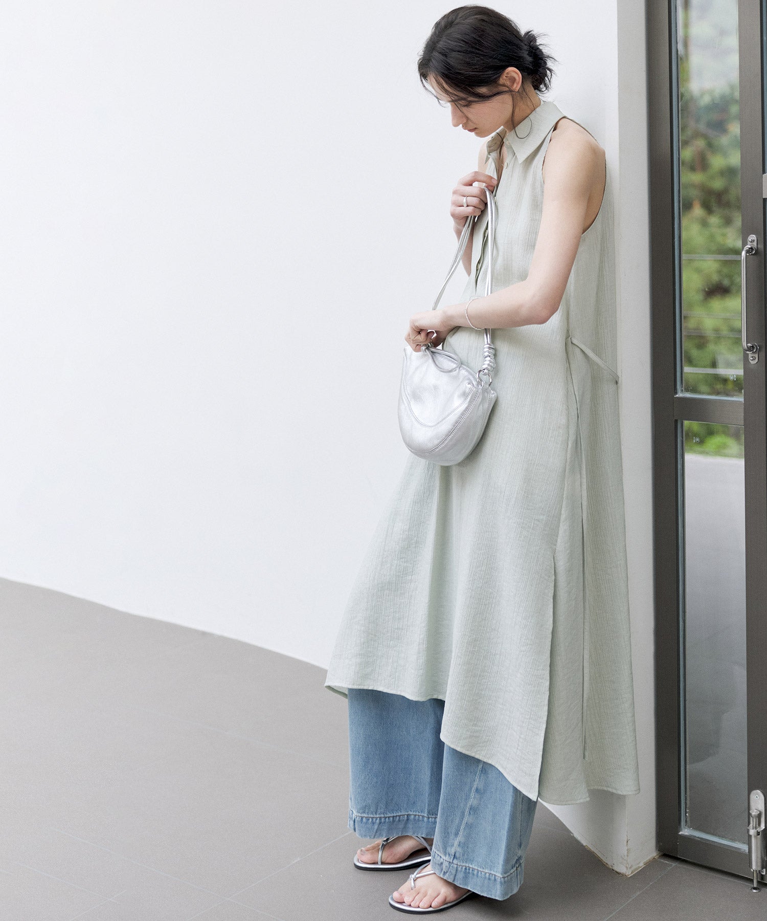 Nuanced Fabric Shirt Dress