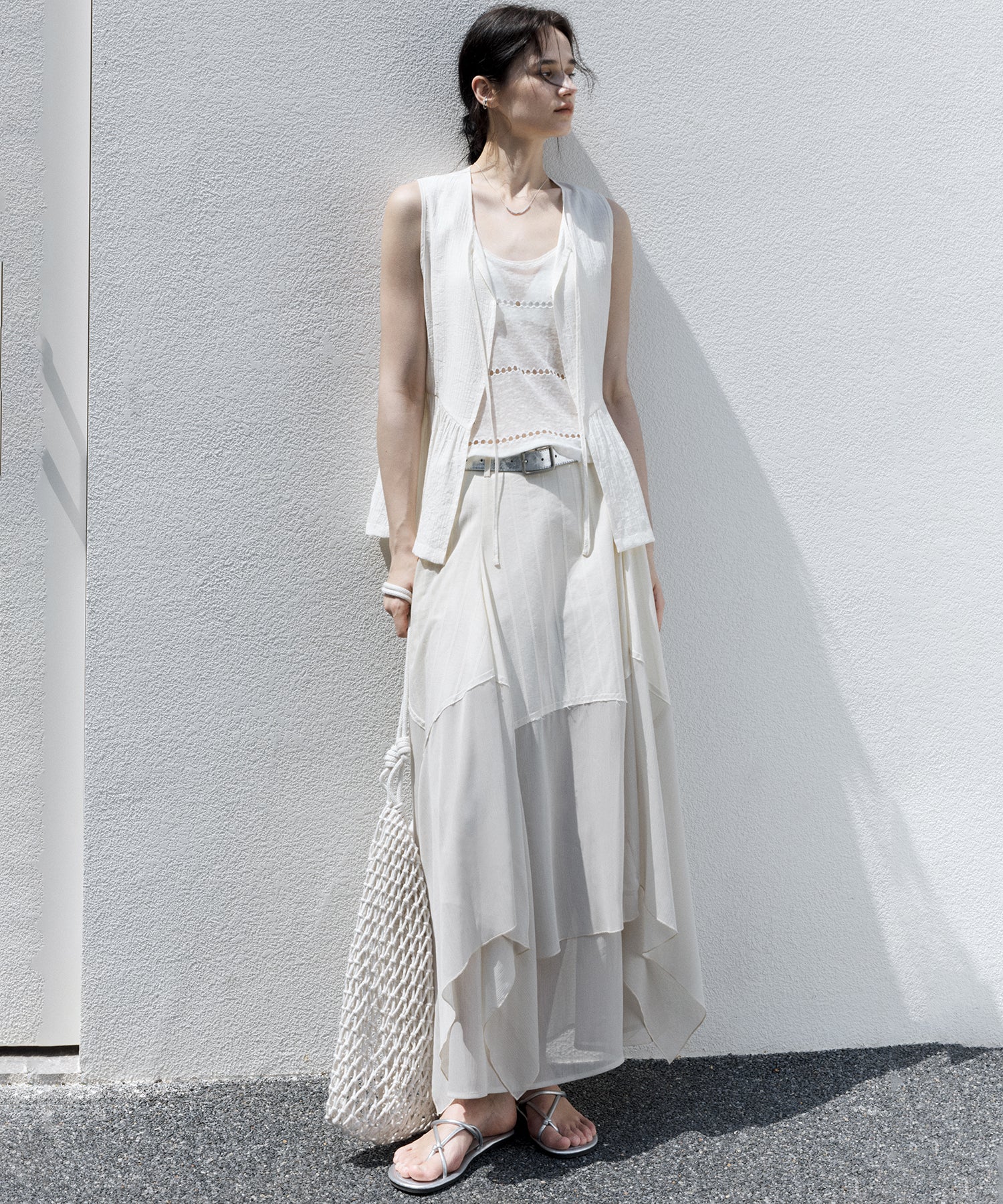 Sheer Knit Sleeveless Blouse – Stylish Summer Layer
