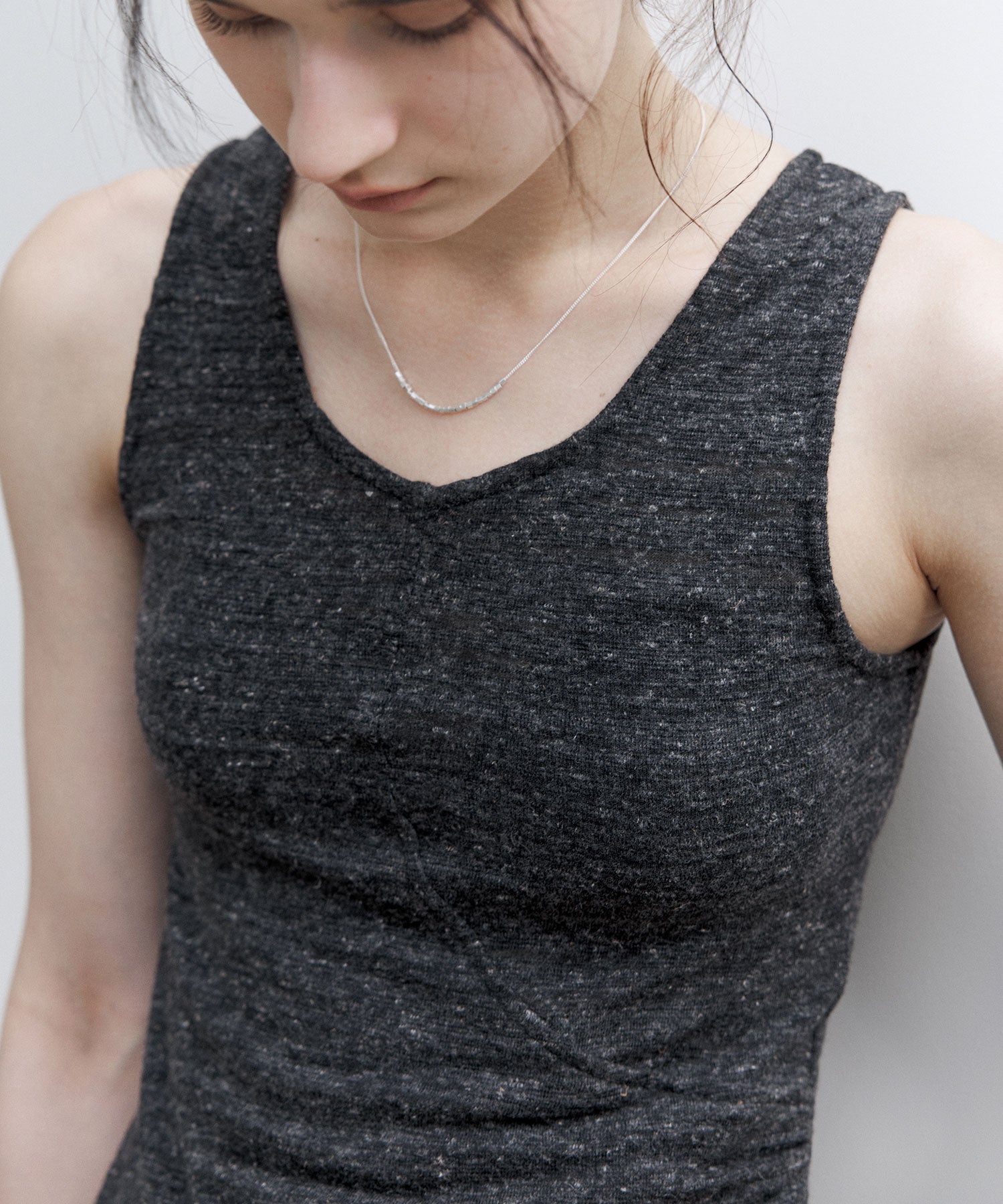 Asymmetric Hem Ruched Tank Top – Slim Fit & Deconstructed Design