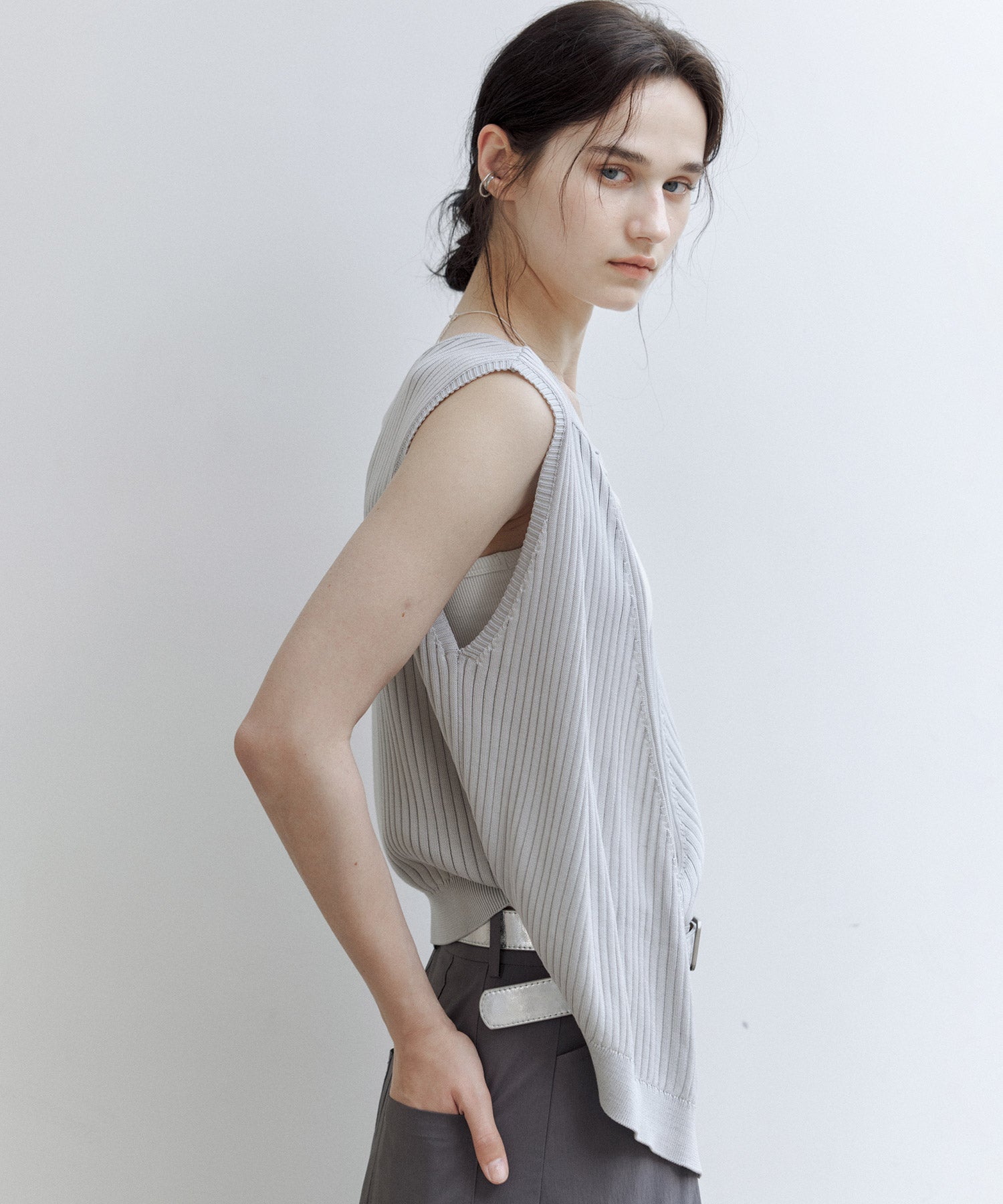 Versatile Knit Tank with Transformable Design
