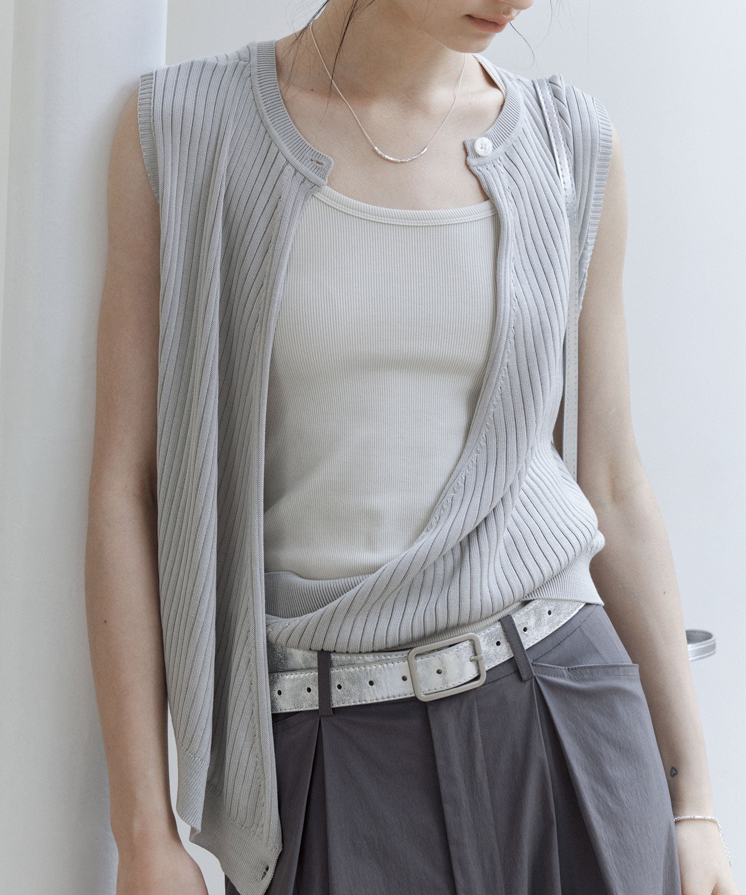 Versatile Knit Tank with Transformable Design