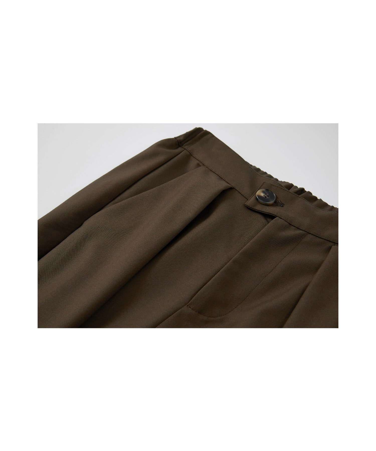 Hybrid Waist Detail Flowy Slacks