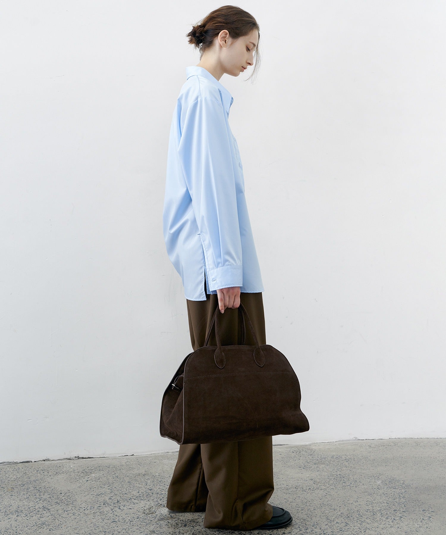 Hybrid Waist Detail Flowy Slacks