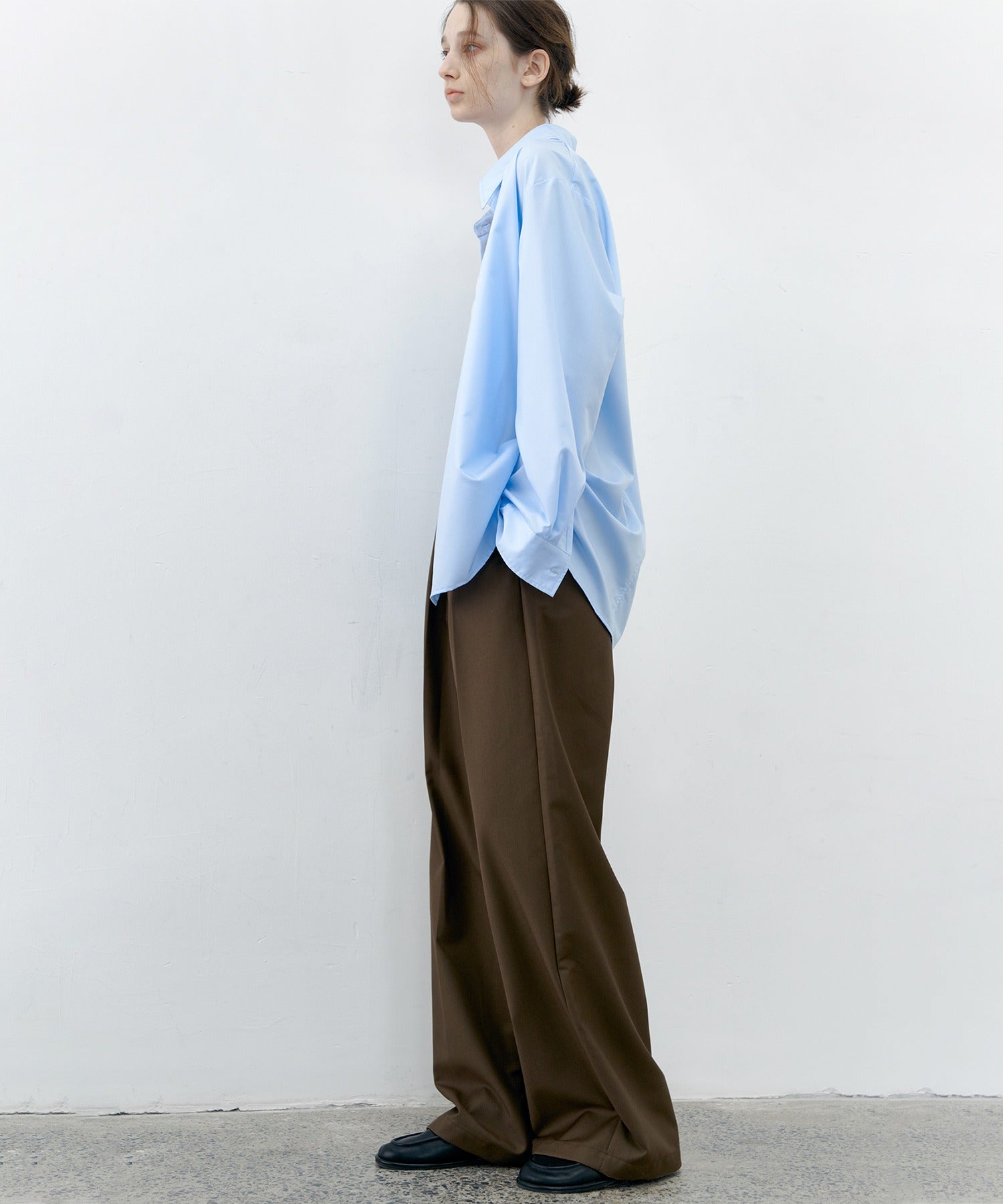 Hybrid Waist Detail Flowy Slacks