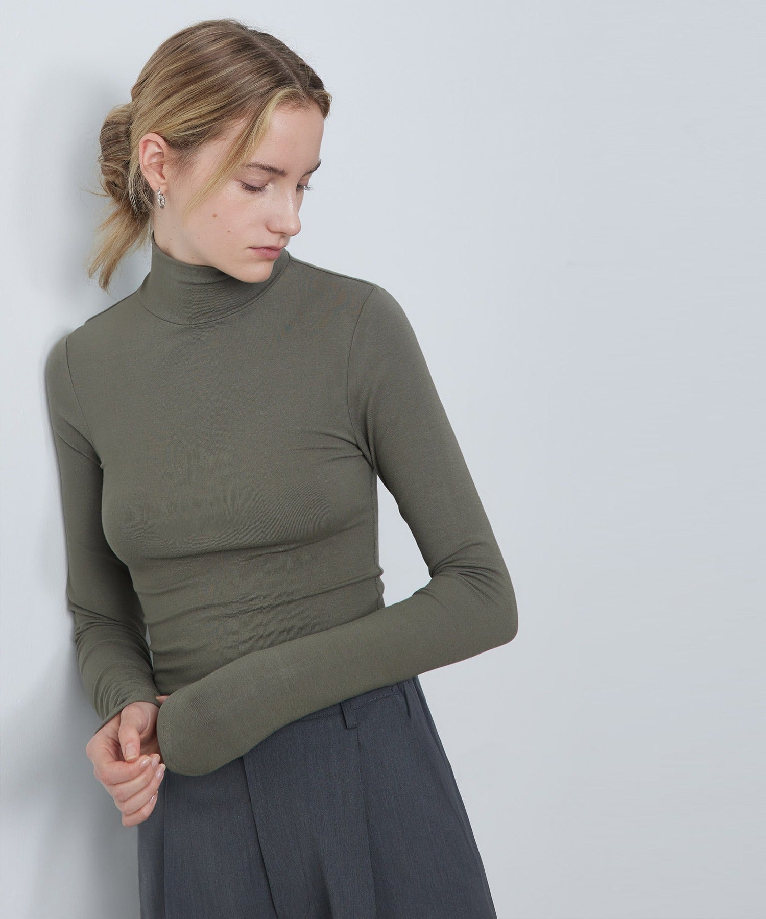 Smooth Touch High Neck Pullover