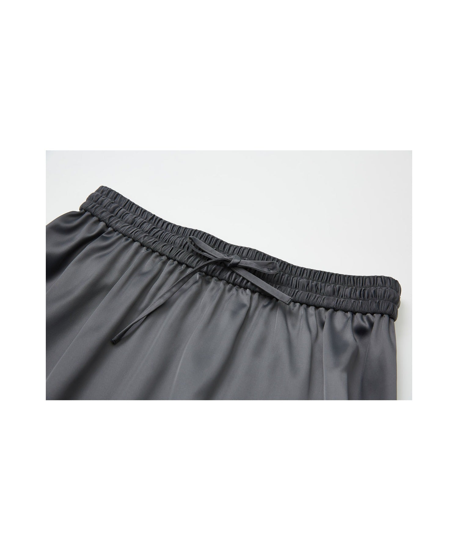 Satin Flare Skirt with Asymmetric Hemline
