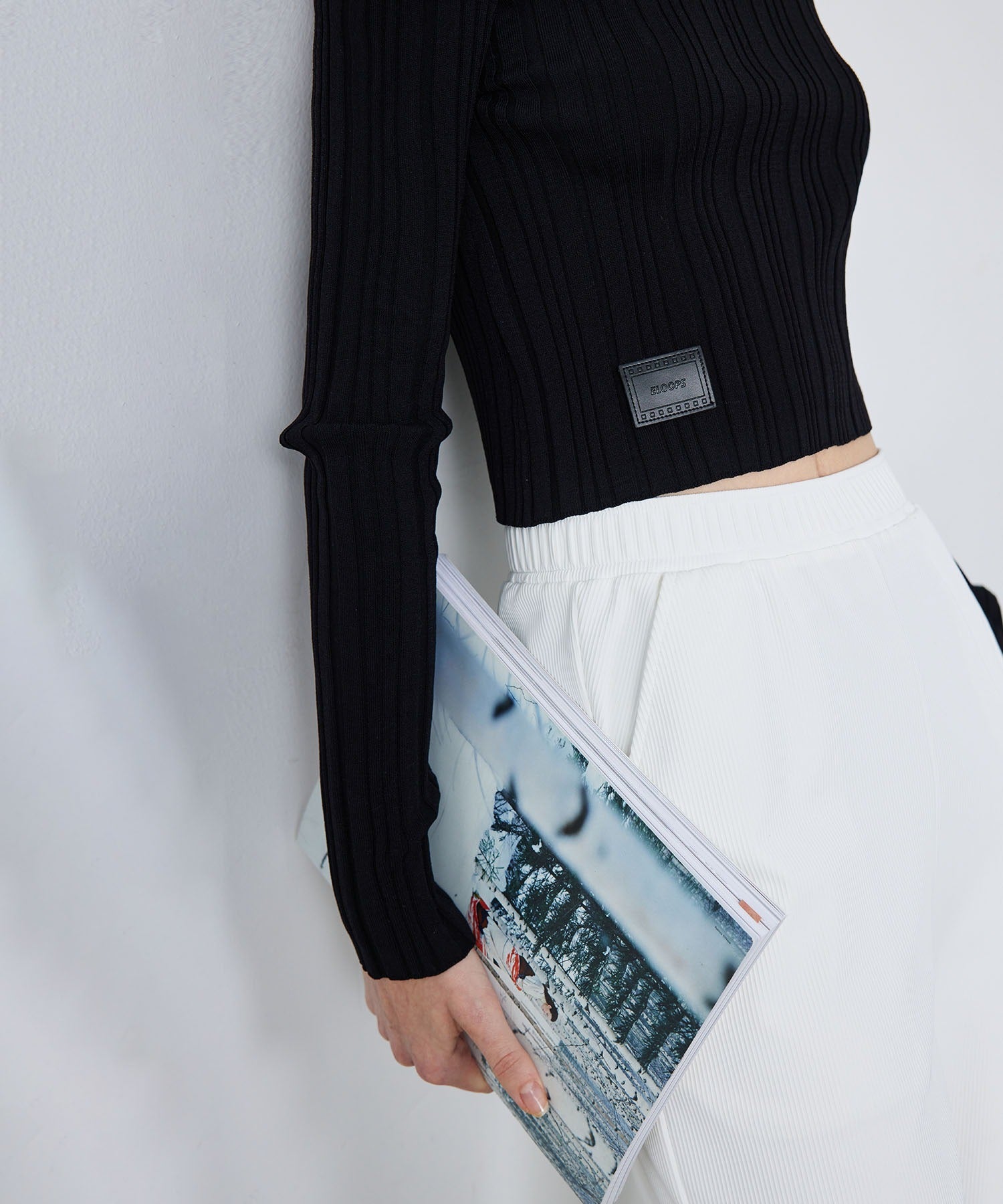 Half-Zip Ribbed Knit Pullover