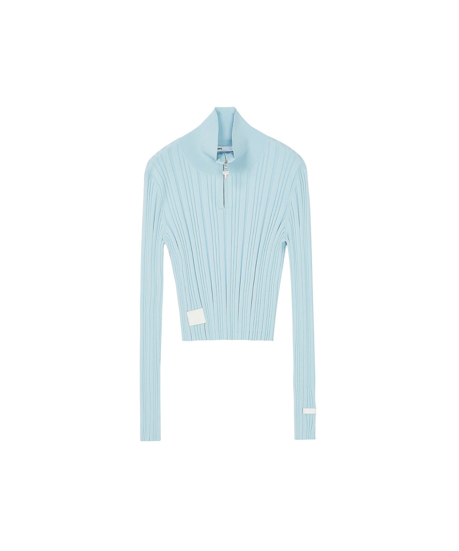 Half-Zip Ribbed Knit Pullover