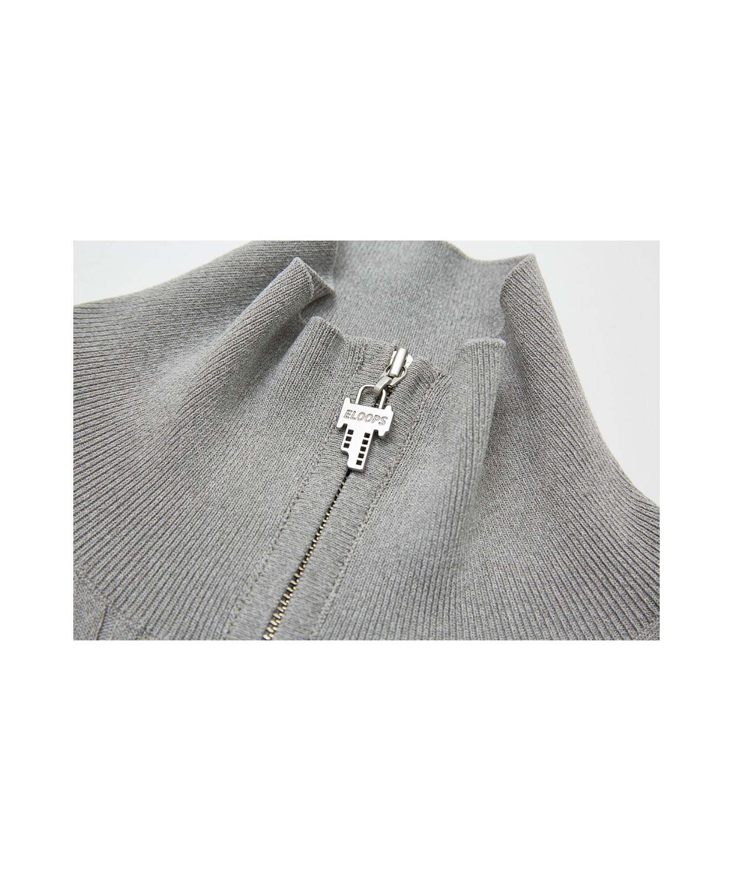 Half-Zip Ribbed Knit Pullover