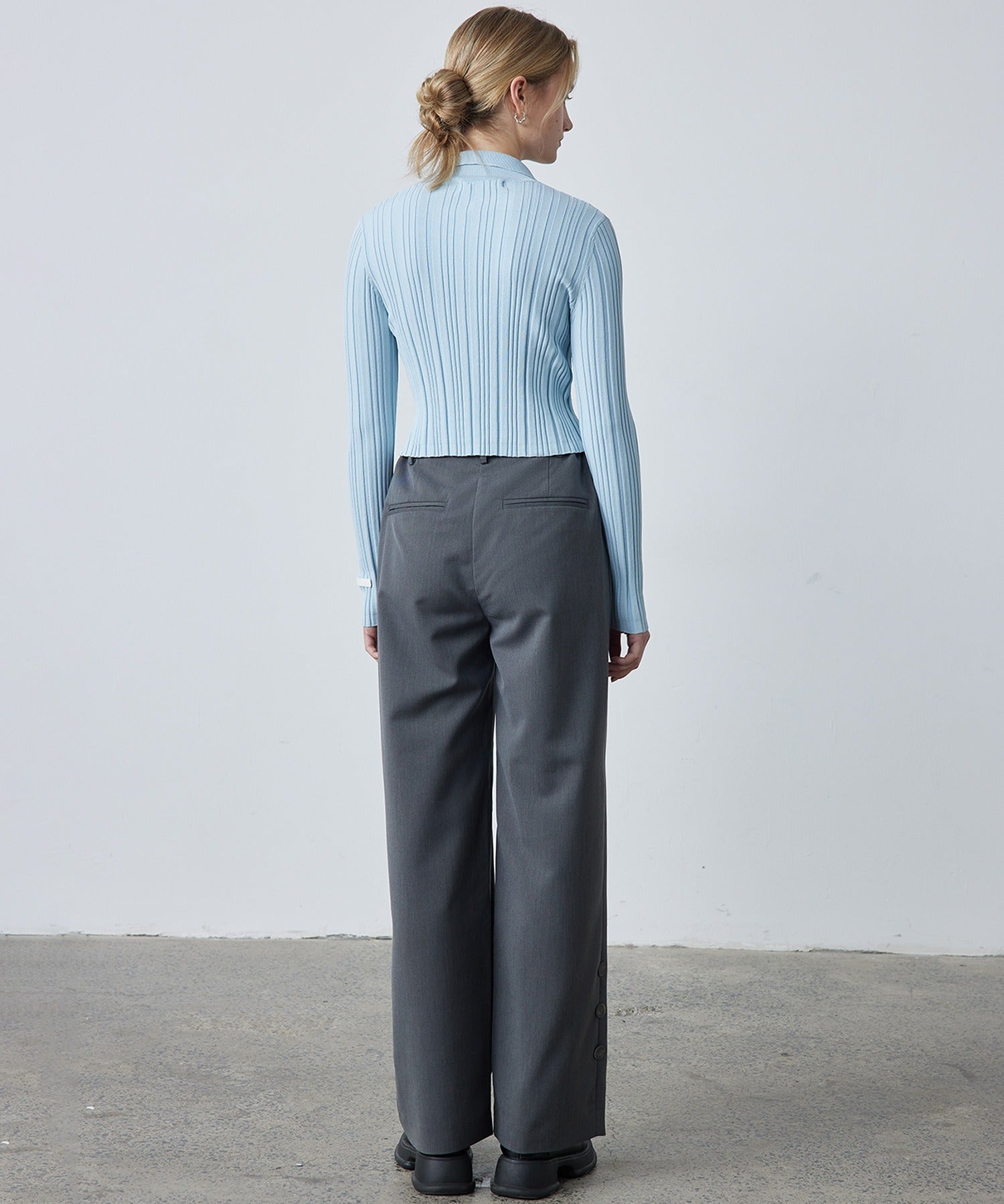 Half-Zip Ribbed Knit Pullover