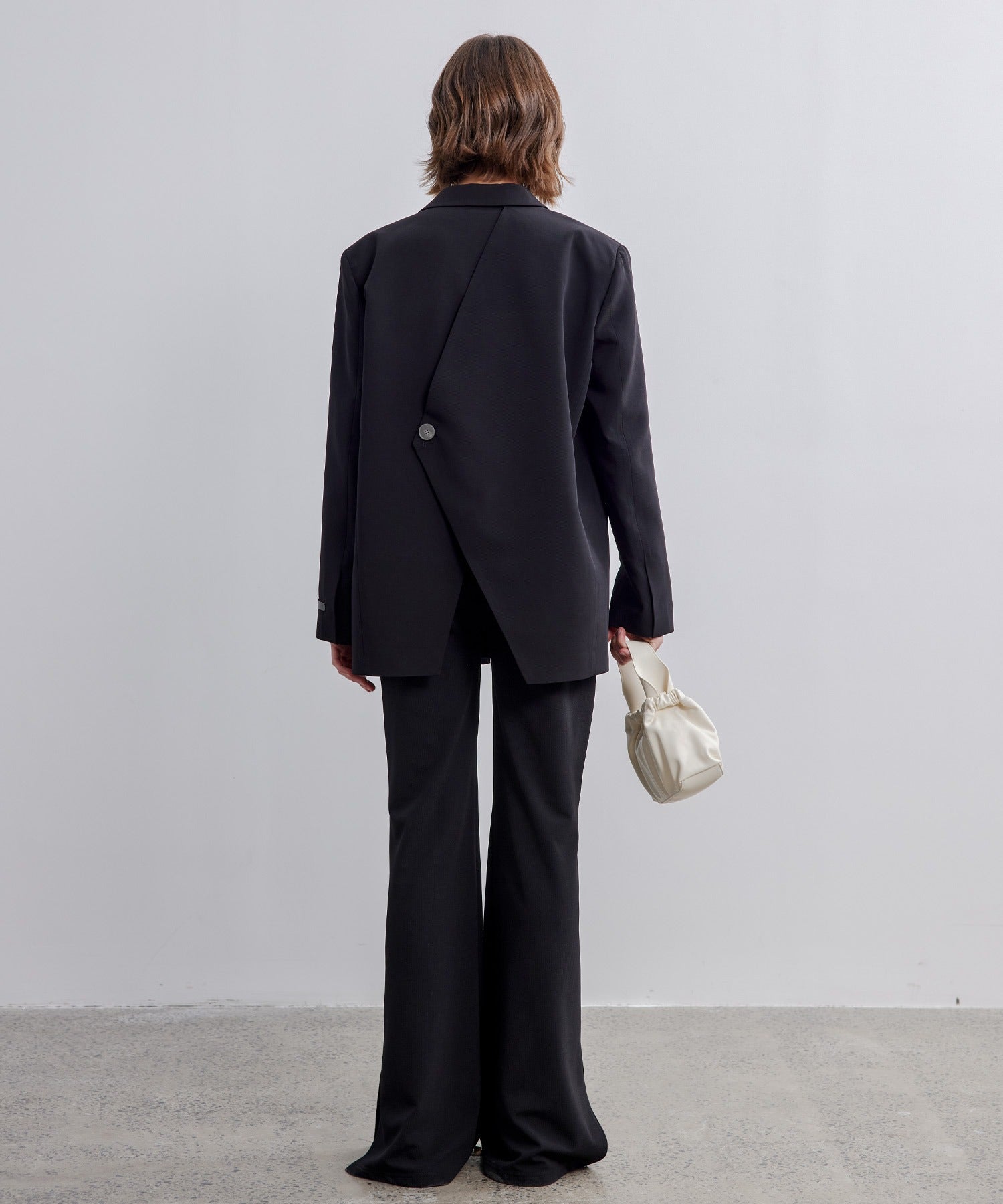Side-Slit Narrow Flare Pants