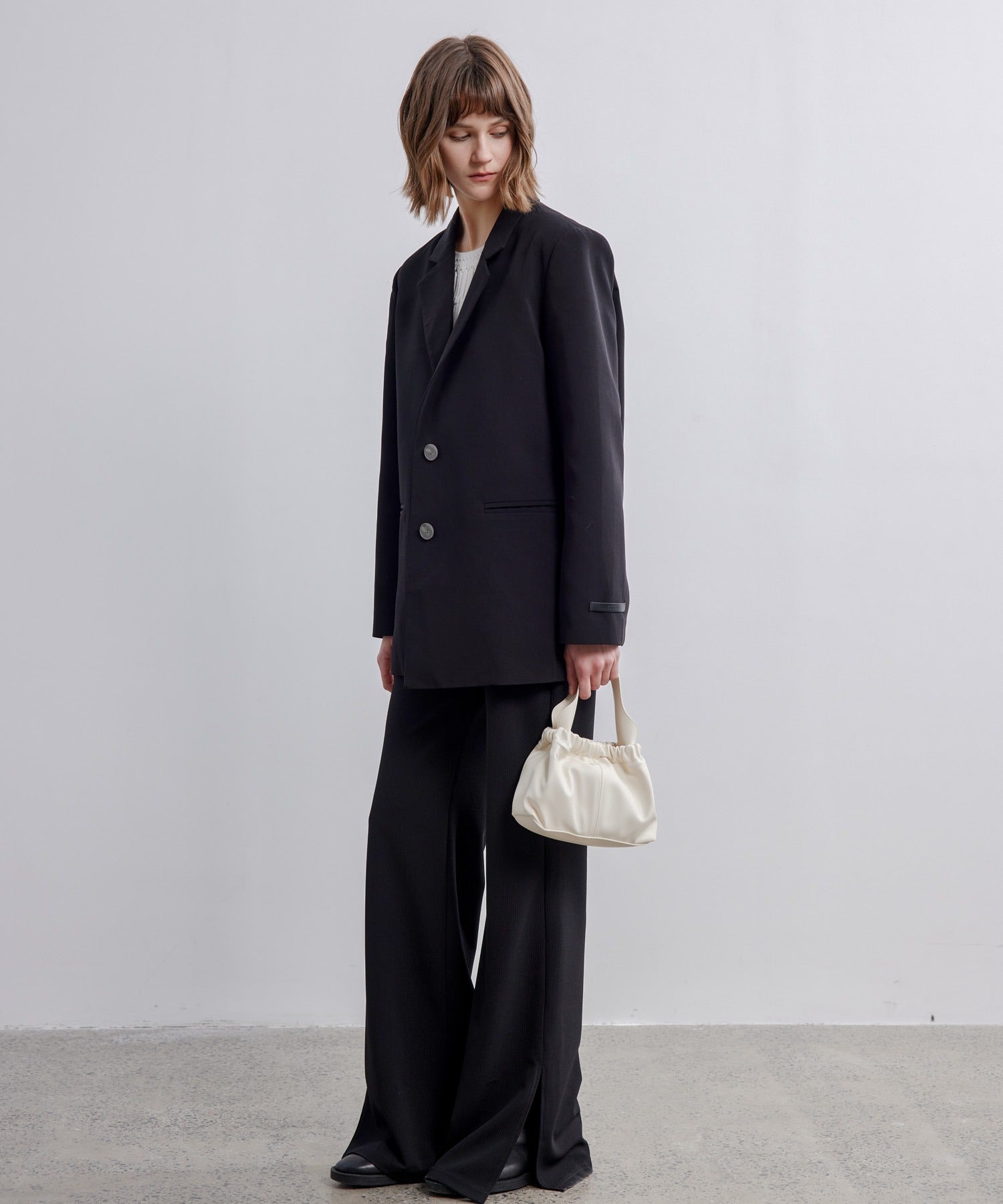 Side-Slit Narrow Flare Pants