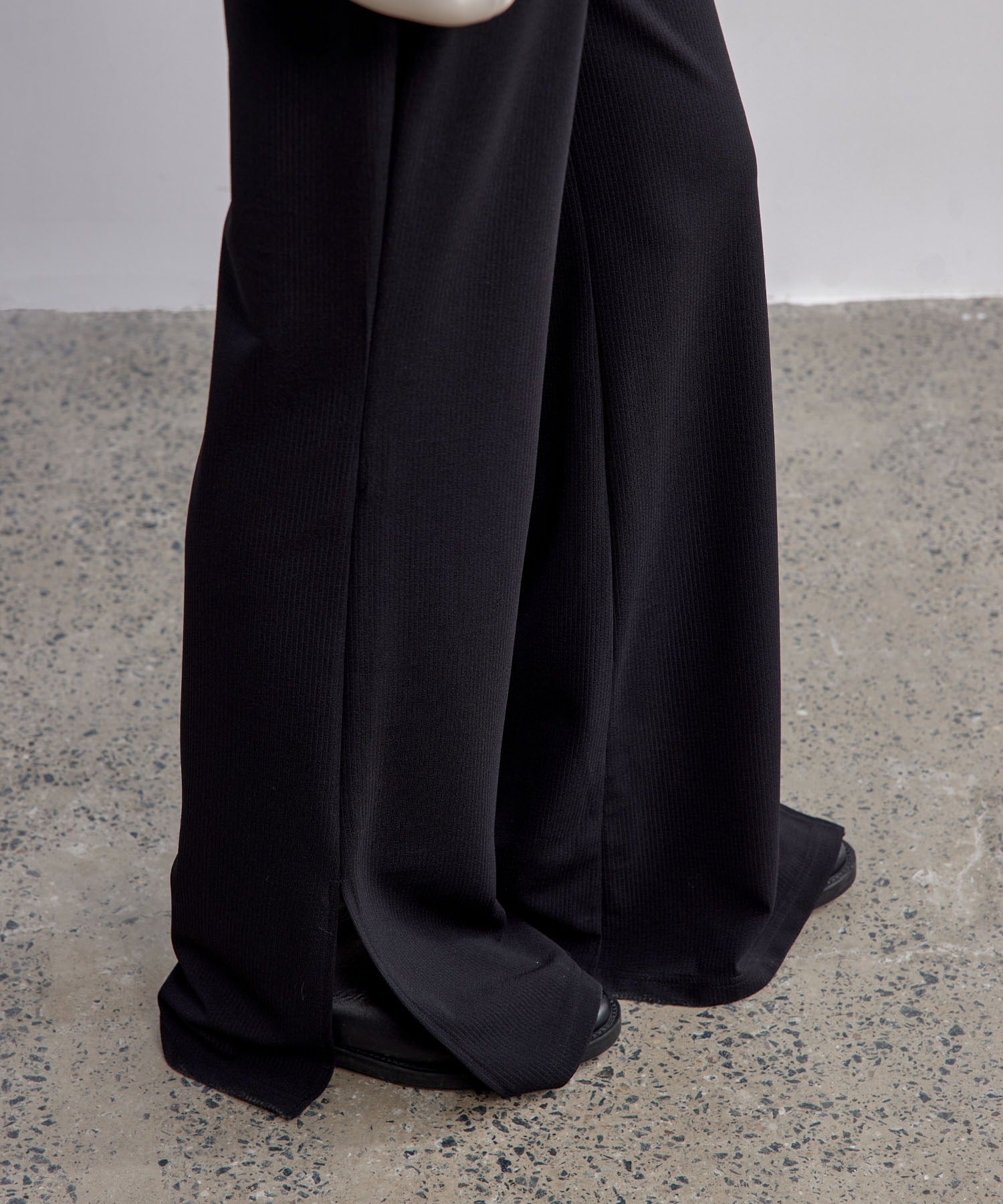 Side-Slit Narrow Flare Pants