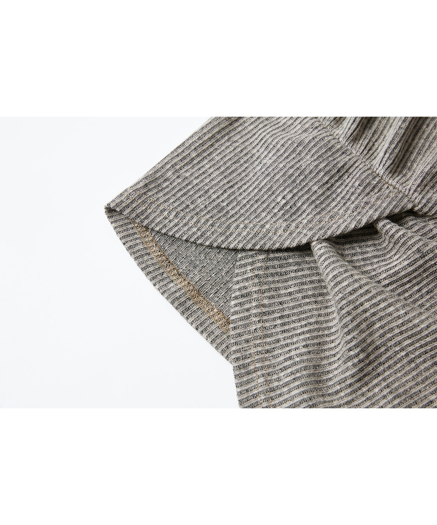 Linen Blend Sleeveless Knit Top with Deconstructed Tuck Design