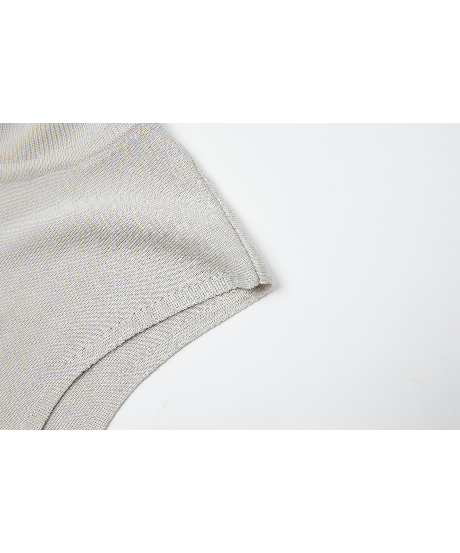 High-Neck Sleeveless Silk-Blend Knit Top