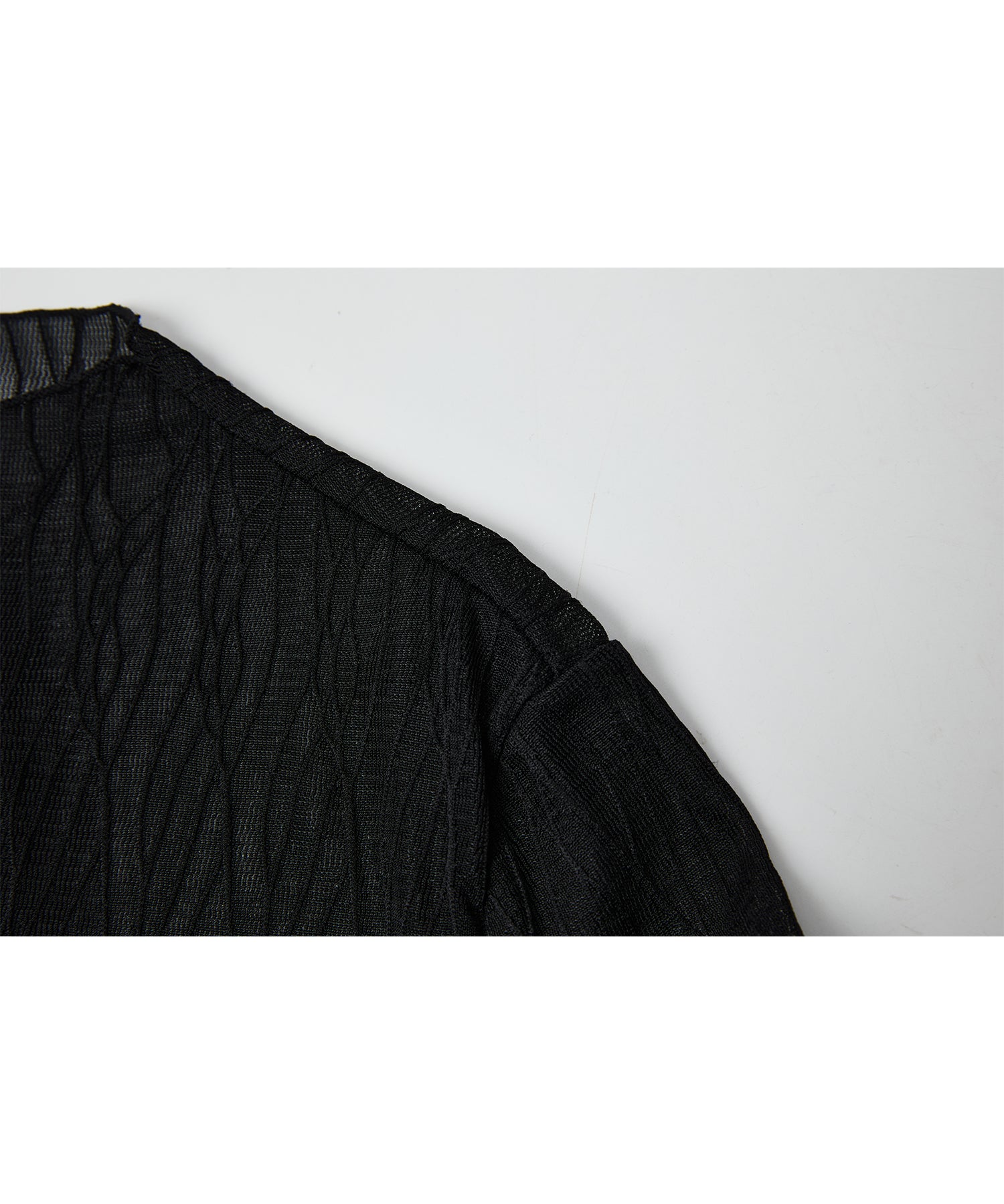Jacquard Sheer Boat Neck Top