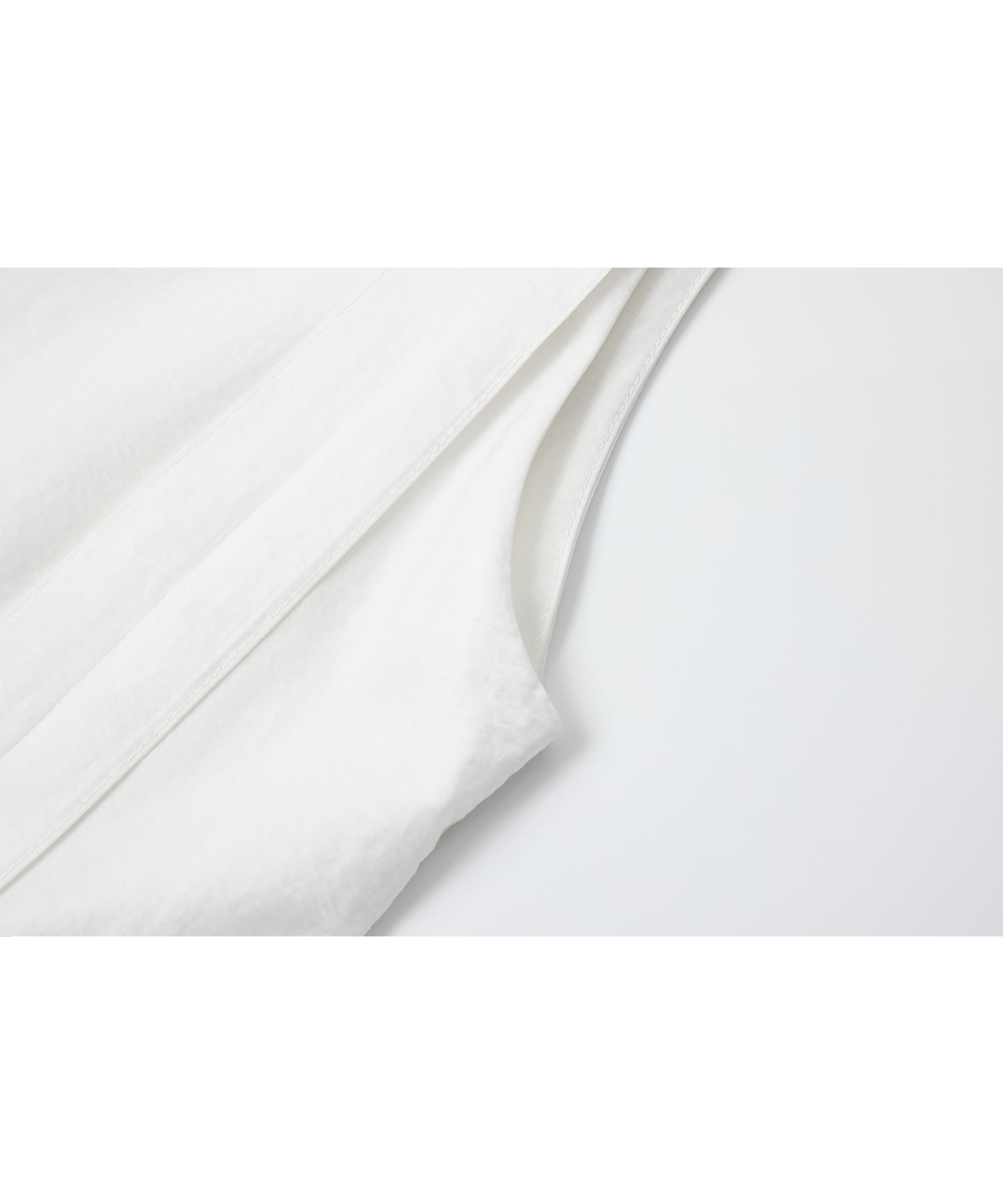 Volume Tuck White Dress