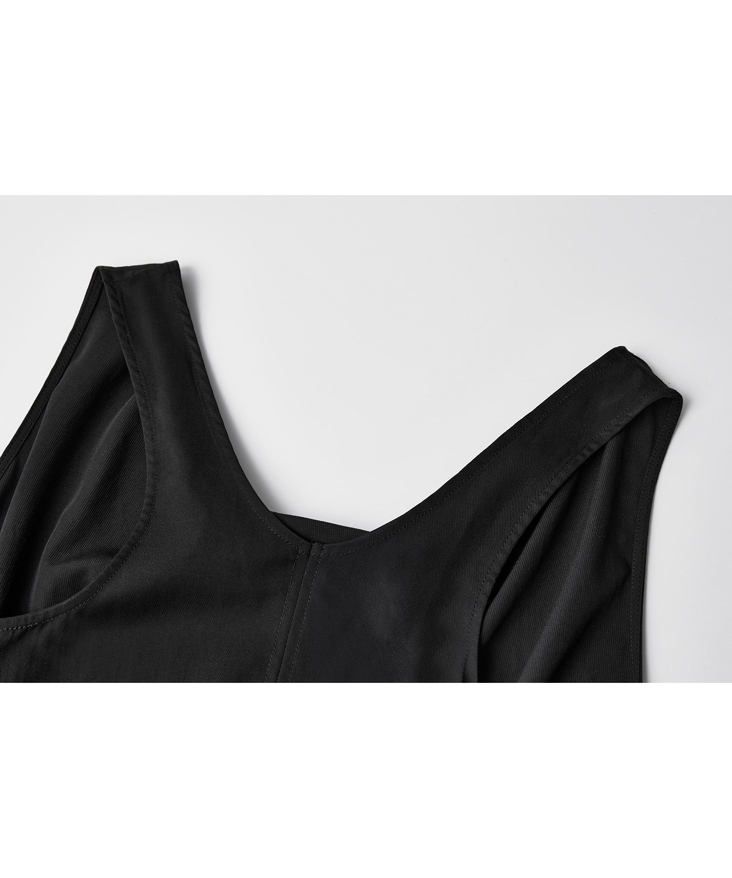 Sleeveless Wide-Leg Jumpsuit with Draped Neckline