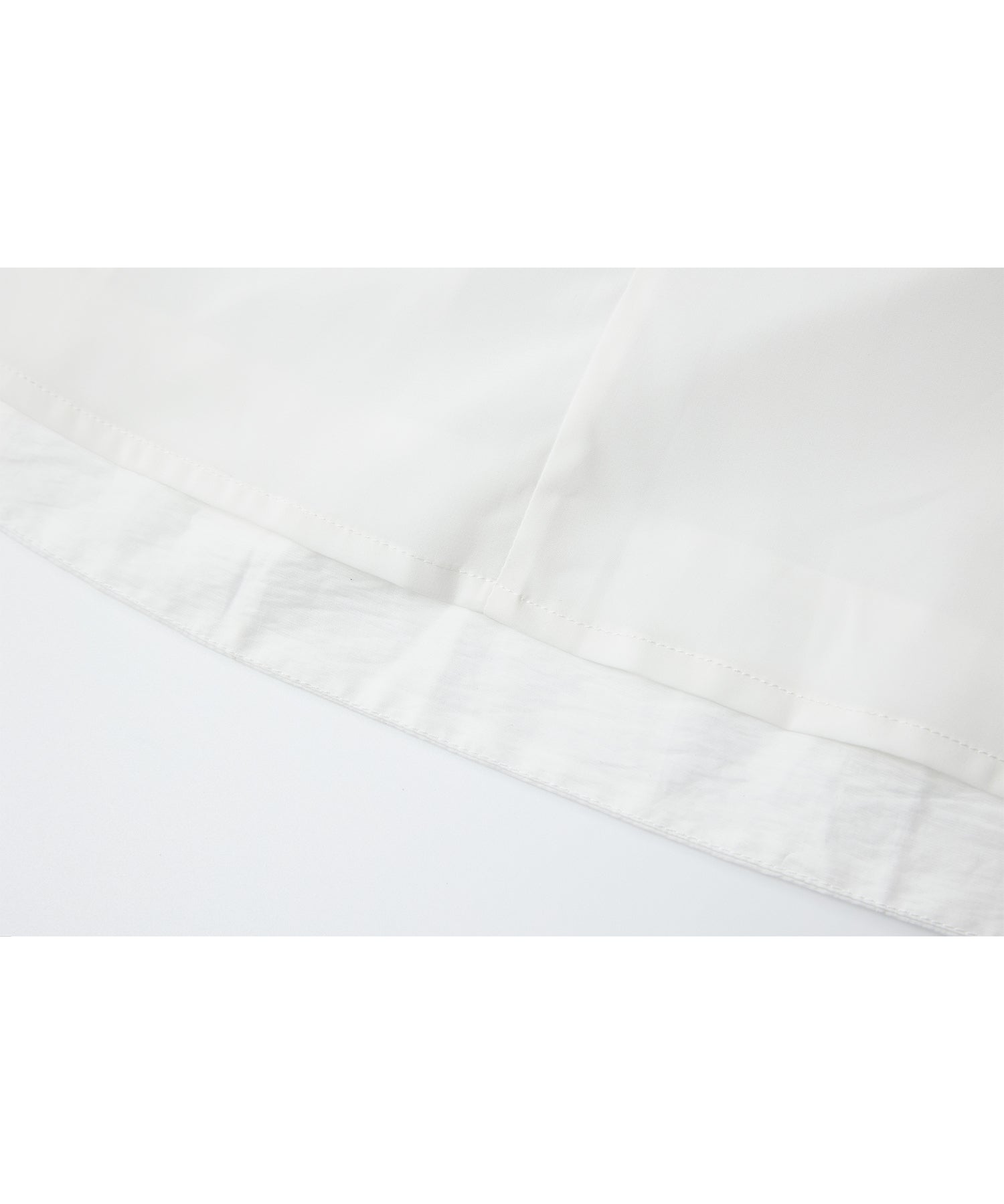 Volume Tuck White Dress