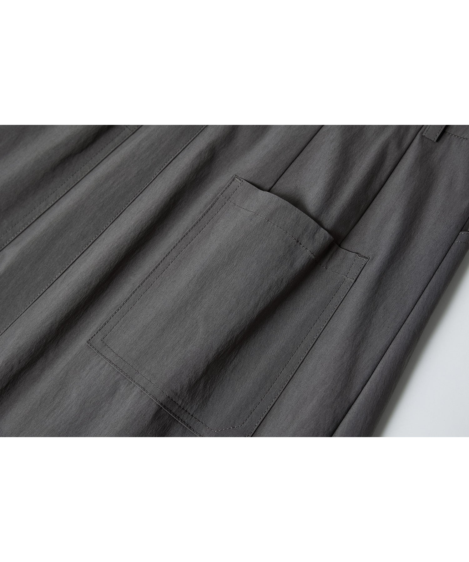 Mid-Rise A-Line Balloon Skirt with Pleated Utility Design