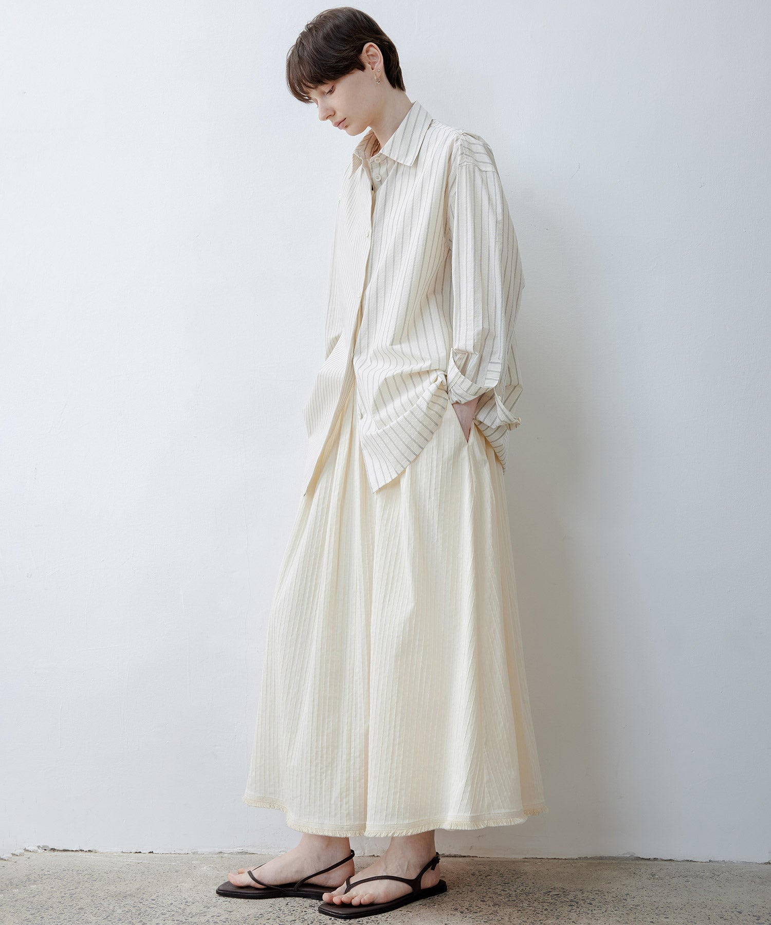 Oversized Stripe Combo Shirt