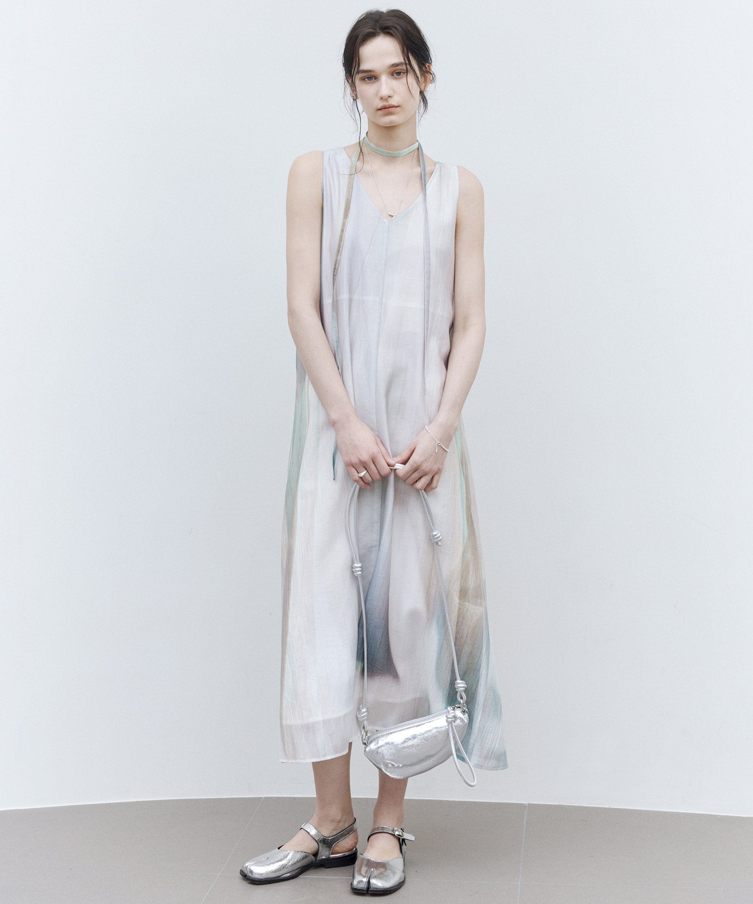 Sleeveless Art Print Dress