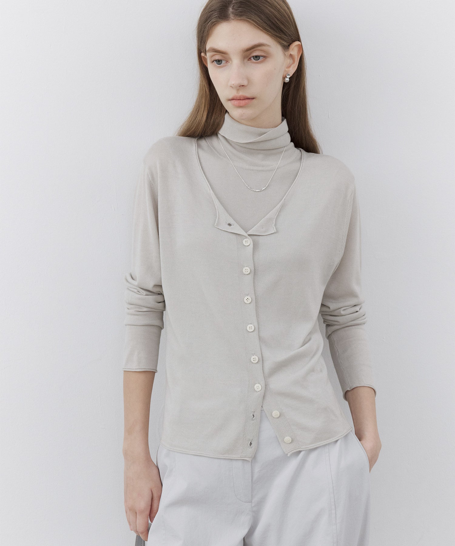 High-Neck Sleeveless Silk-Blend Knit Top